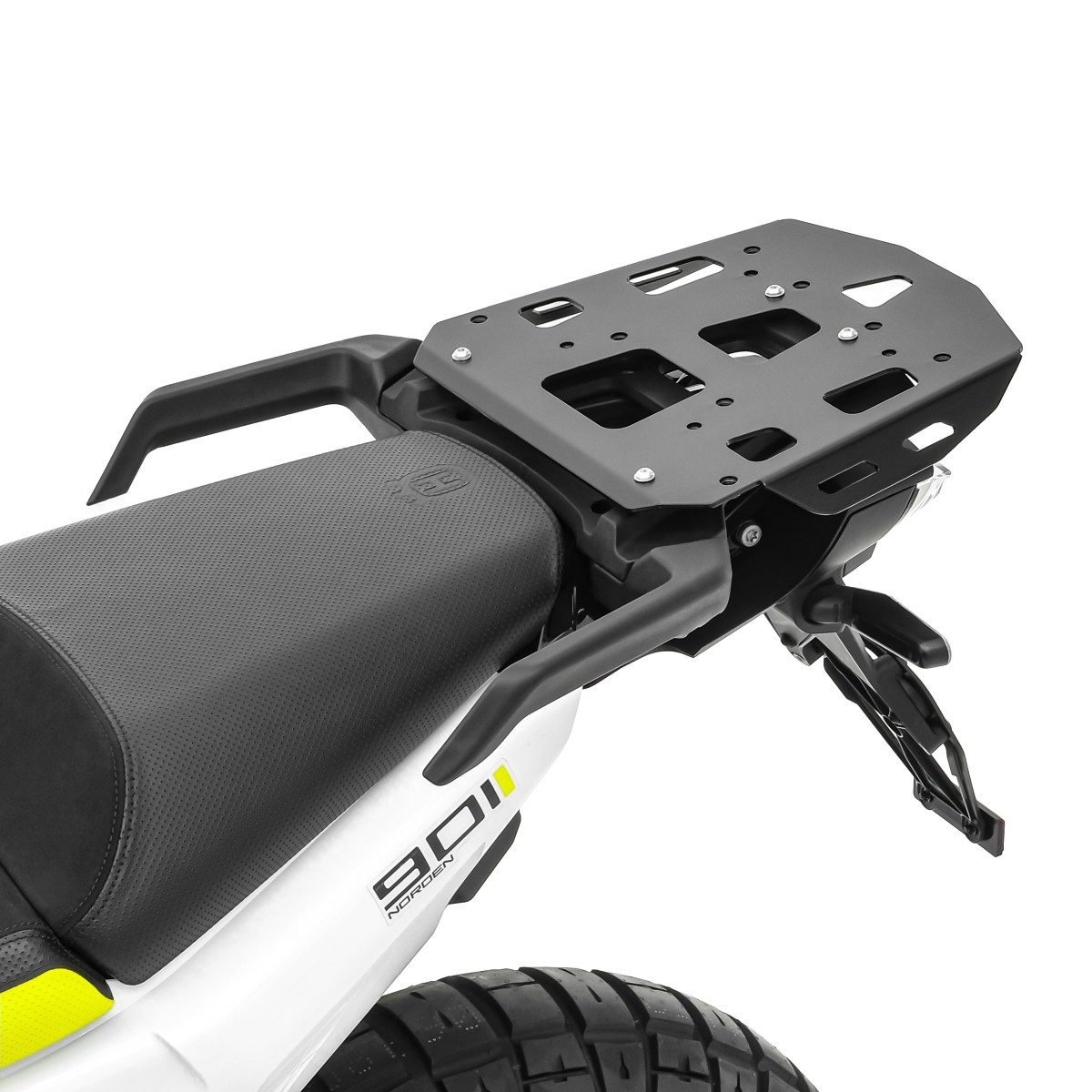 Bagtecs Topcase Set Alu Topcase + Träger für Husqvarna Norden 901 21-26 # XB65 schwarz