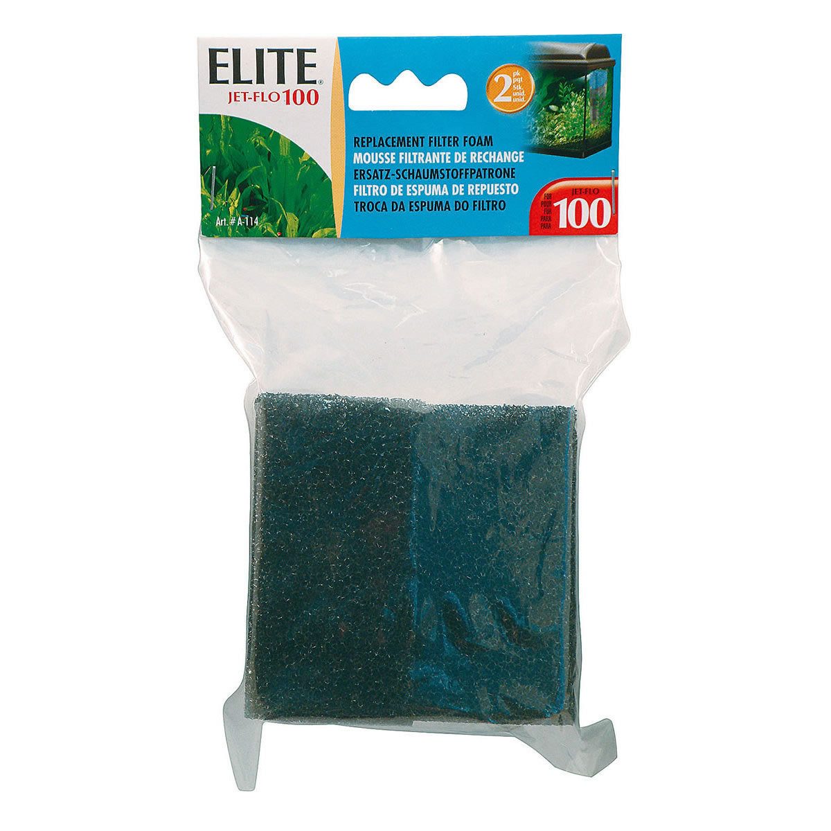 Elite Aquariumfilter Ersatz-Schaumstoffpatrone für Jet Flo 75