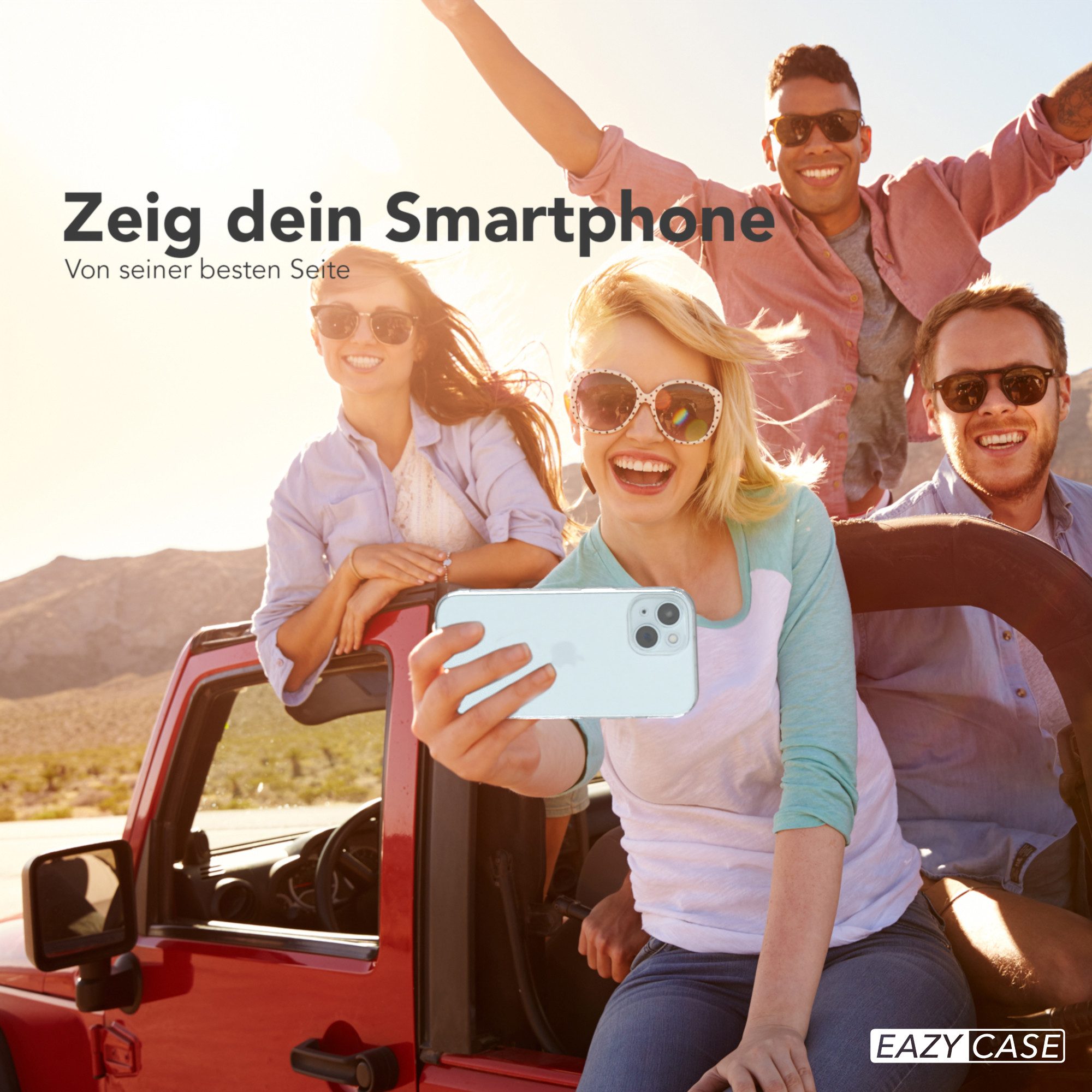 EAZY CASE Handyhülle für iPhone 15 / 15 Plus / 15 Pro / 15 Pro Max Case 6,1 Zoll, durchsichtige Hülle Ultra Dünn Silikon Backcover TPU Telefonhülle Klar