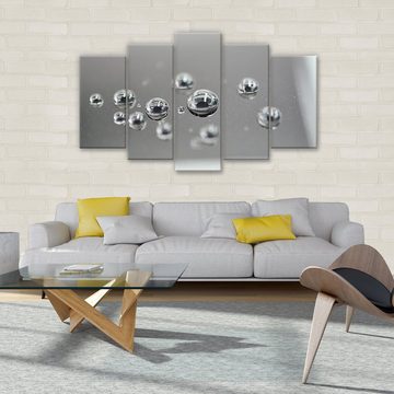 Wallarena Leinwandbild Wassertropfen Abstrakt Wohnzimmer Schlafzimmer Wandbild Modern, 3D Effekt (Set 5 teilig, 5 St), Wandbilder Leinwandbilder Leinwand Bilder Bild Groß Aufhängefertig
