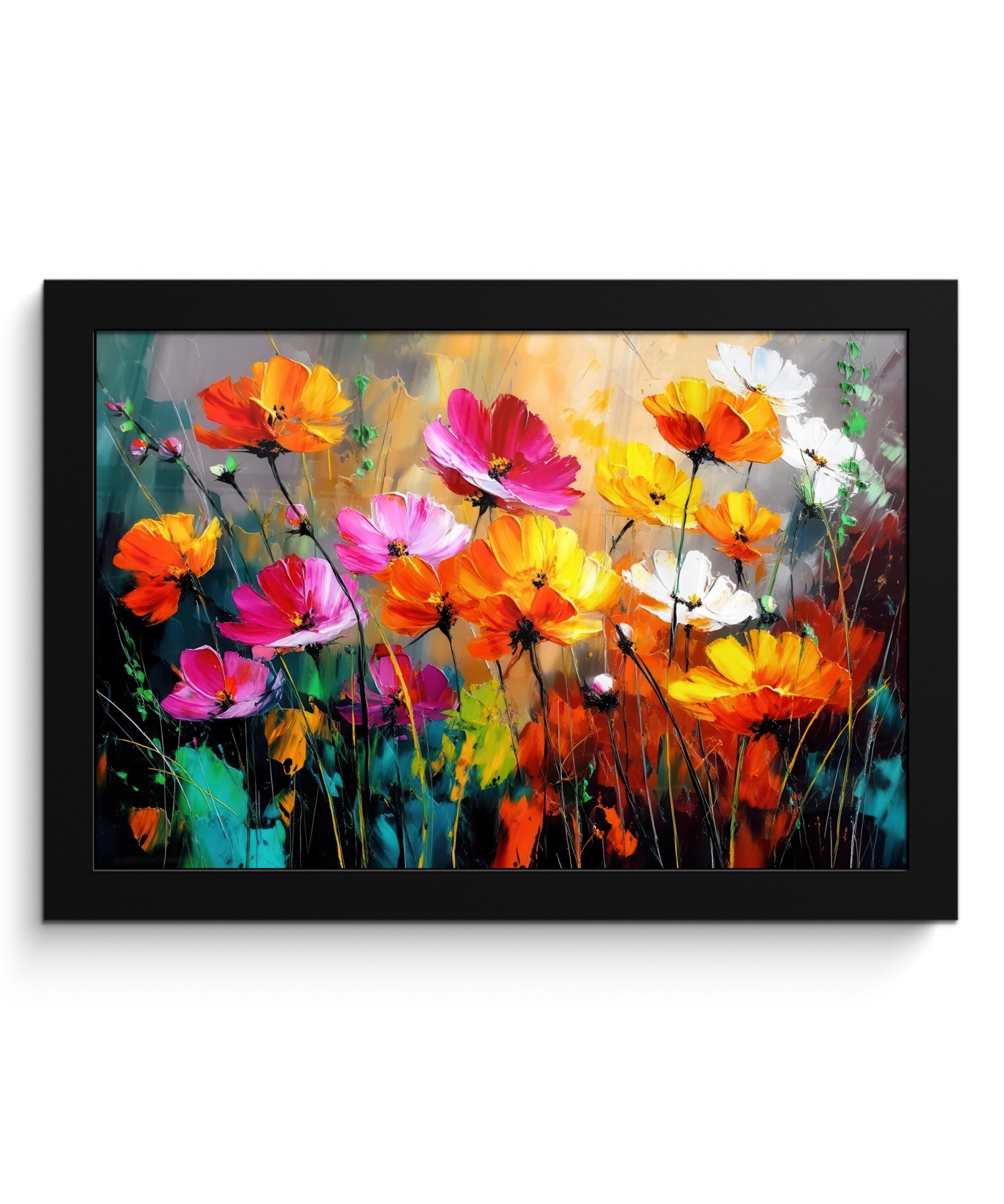 MuchoWow Poster Leuchtend bunt - Blütenblätter - Abstrakt, (1 St), Wandbilder, Deko Wohnzimmer Schlafzimmer, 30x20 cm