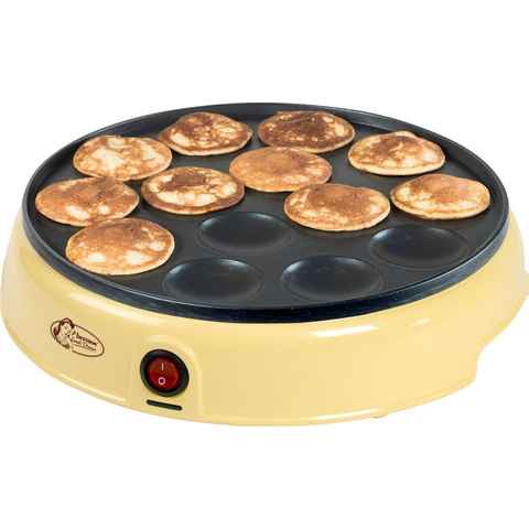 bestron Poffertjes-Maker APFM700SD Sweet Dreams, 800 W, im Retro Design, Mini Pfannkuchen Automat, Antihaftbeschichtung