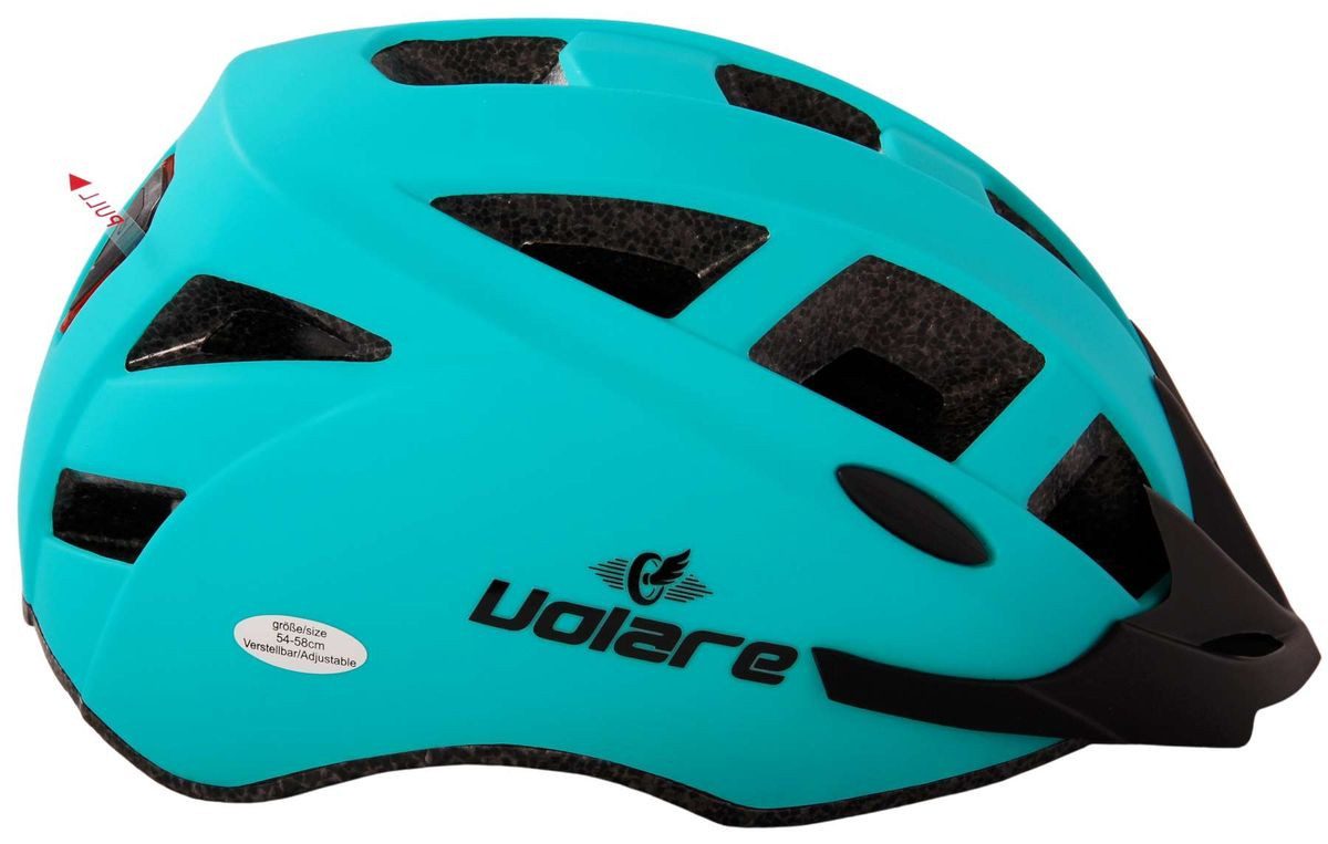 Volare Fahrradhelm Schutzhelm Herren Damen Jugend Fahrrad Skate Rad Helm Fahrradhelm 1129, extra leicht Helm verstellbarer Kinnriemen,Belüftungen,Gr.54-58cm grün