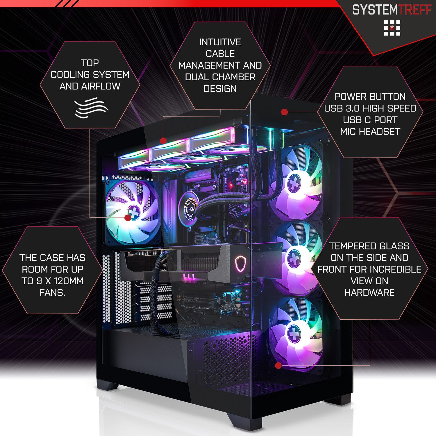Produktbild von Gaming PC Venom White Wasserkühlung, RGB, Bis 128GB RAM, GTX 1660S/ RTX