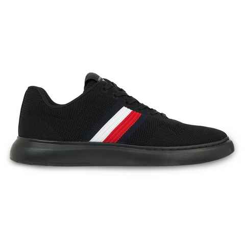 Tommy Hilfiger LIGHTWEIGHT CUPSOLE KNIT STRIPES Sneaker mit gepolstertem Schaftrand, Freizeitschuh, Halbschuh, Schnürschuh