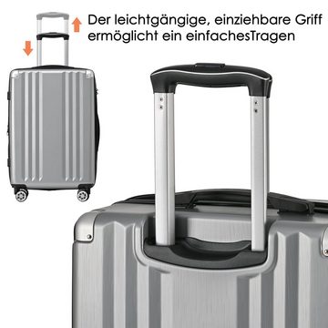 EXTSUD Kofferset Hartschalen-Koffer,Reisekoffer,ABS-Material, TSA Zollschloss