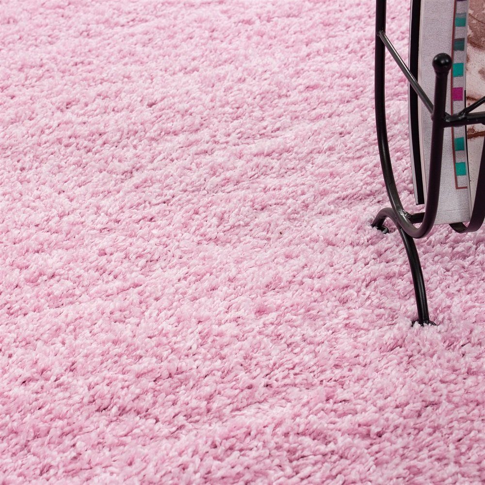 30 mm 30 Hochflor-Teppich Moderner mm, Giantore, Höhe: Florhöhe Pink rechteck, Hochflor-Teppich,