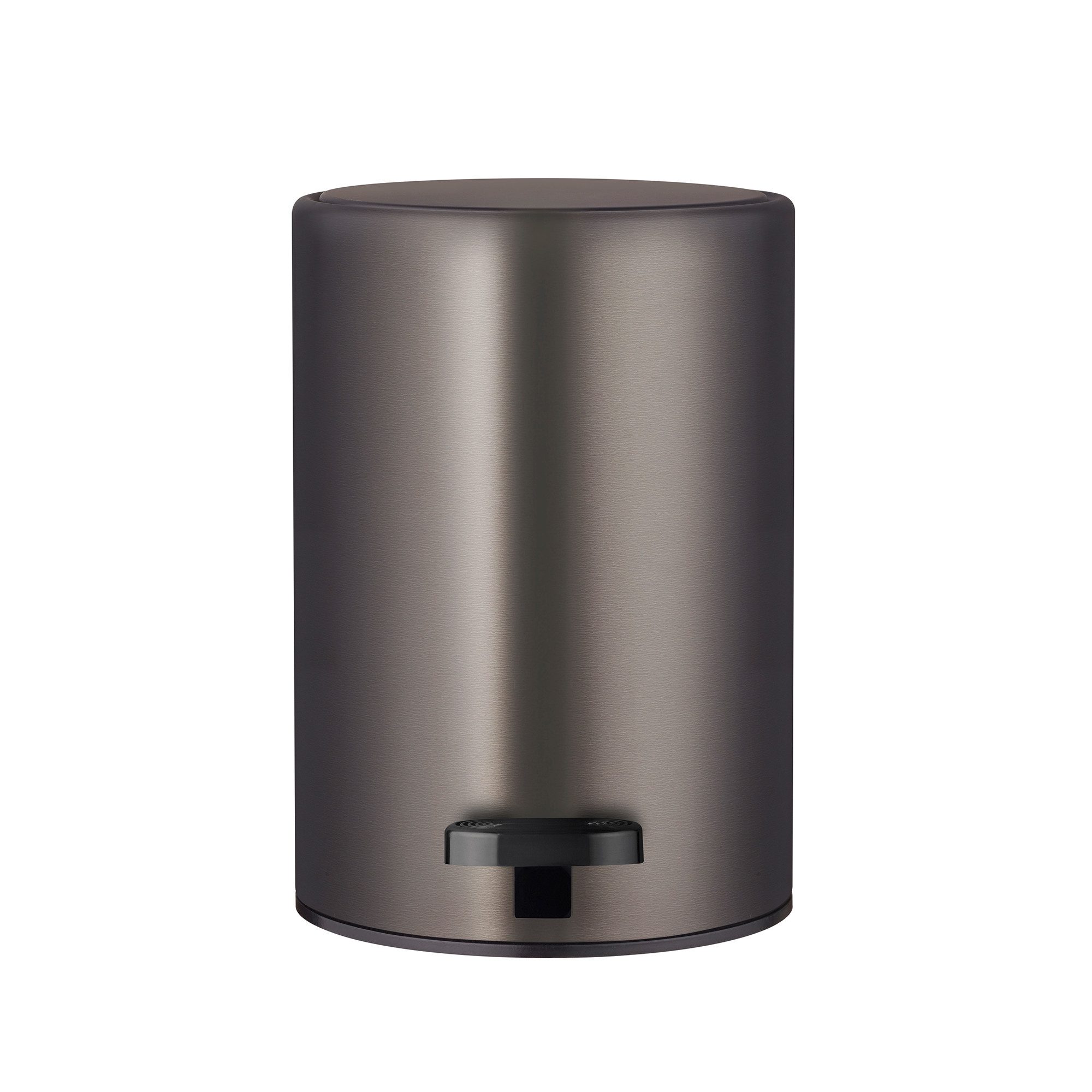 blomus Mülleimer Treteimer -MODO- Abfalleimer, Pedaleimer: moderner Badezimmereimer, 3L Volumen, mit Henkel, Soft-Close System, Kohlefilter