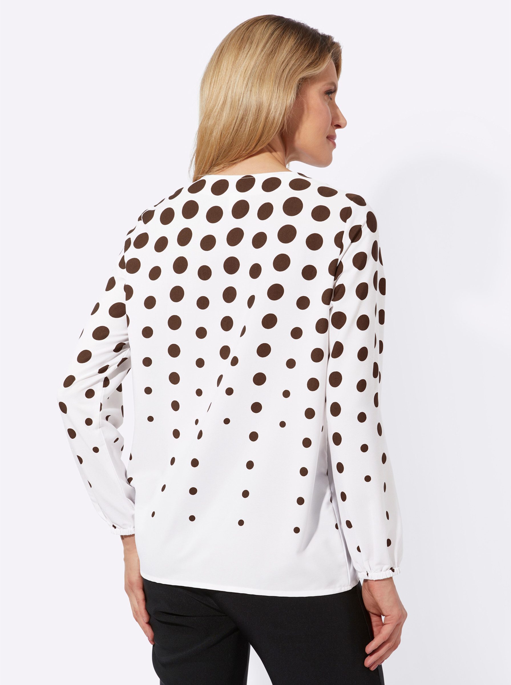 Sieh an! Klassische Bluse Schlupfbluse Langarm günstig online kaufen