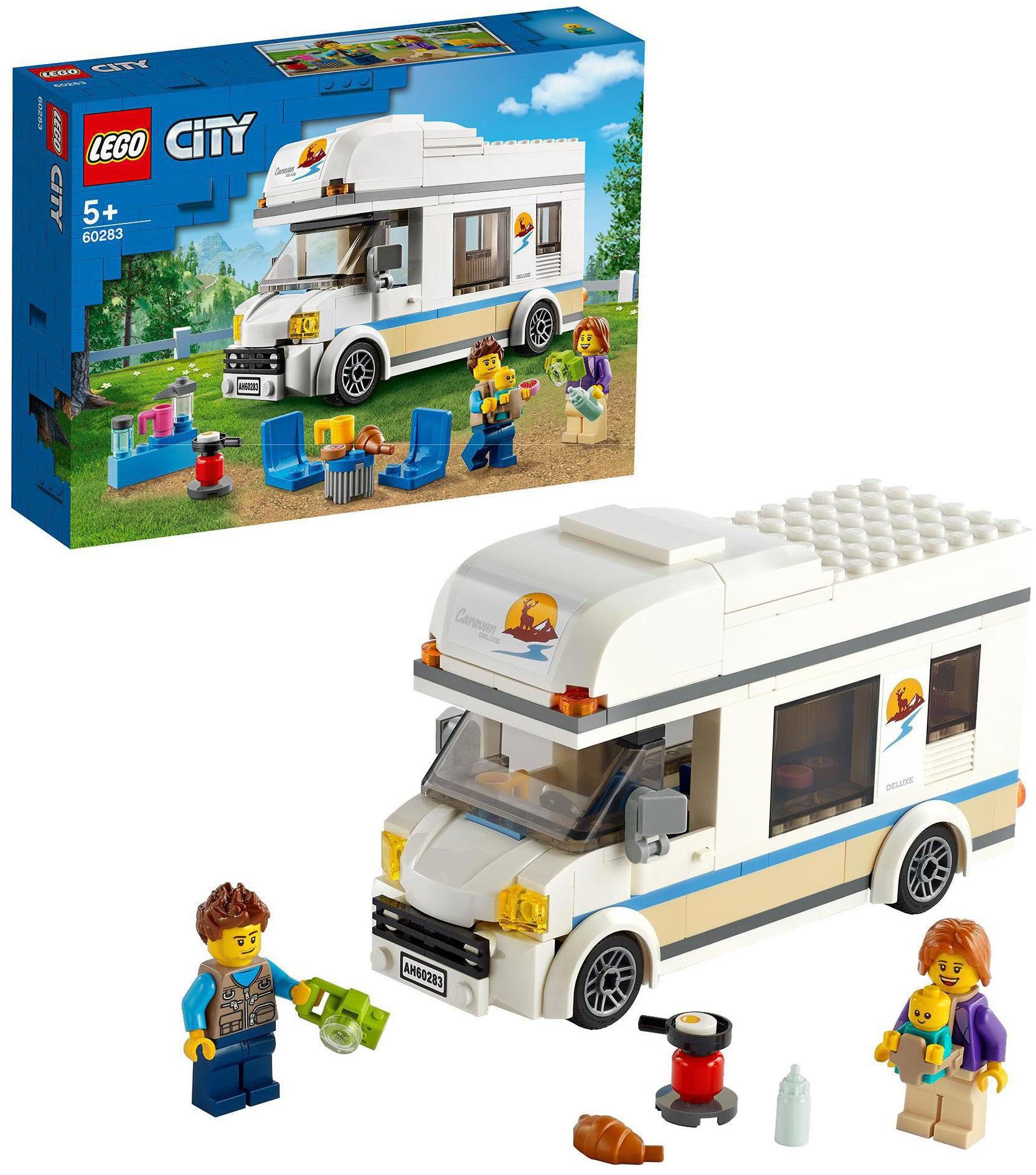 LEGO® Konstruktionsspielsteine Ferien-Wohnmobil (60283), LEGO® City, (190 St), Made in Europe