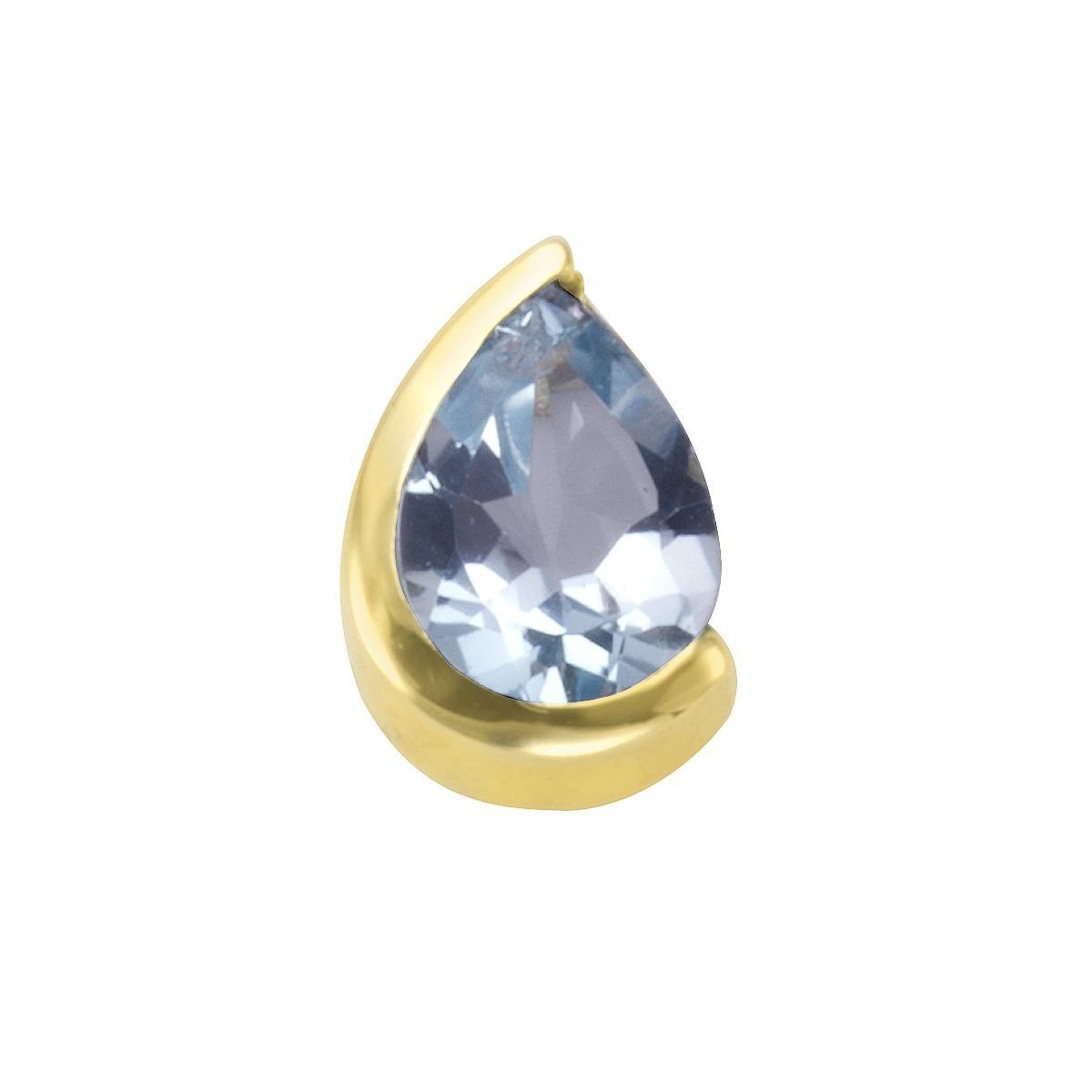 Kettenanhänger 585/- Gelbgold glanz Blautopas