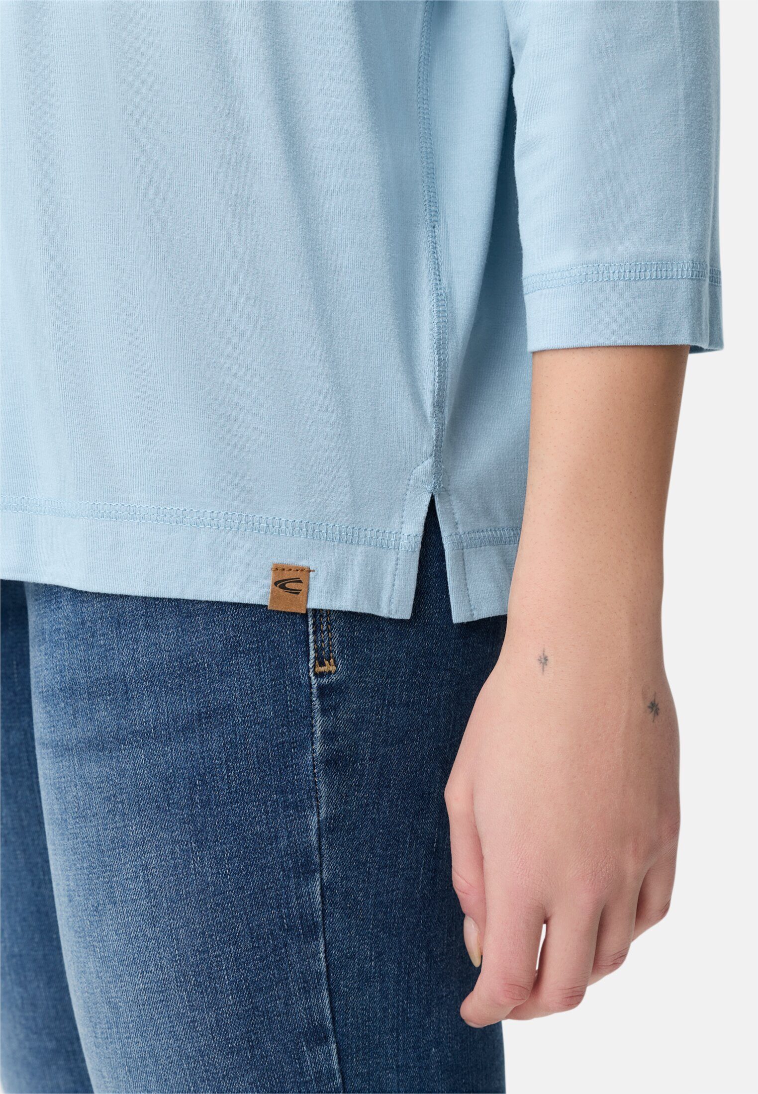 camel active Langarmshirt T-Shirt mit 3/4-Ärmeln Langarm