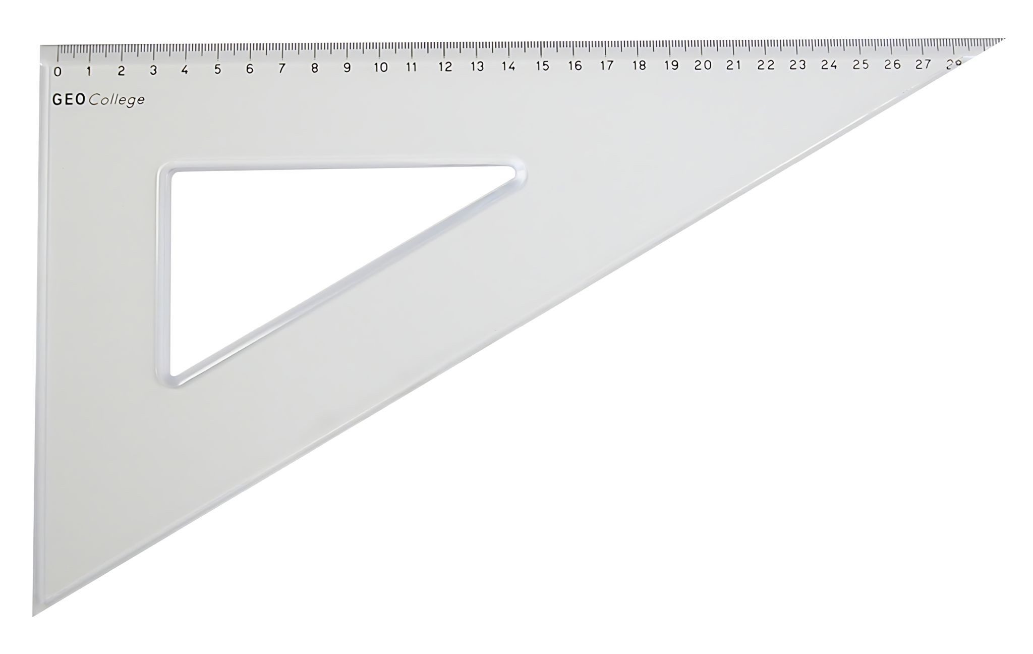 ARISTO Zeichenlineal Aristo College Dreieck 60 Grad Hyp.35cm, transparent, Teilung 31cm