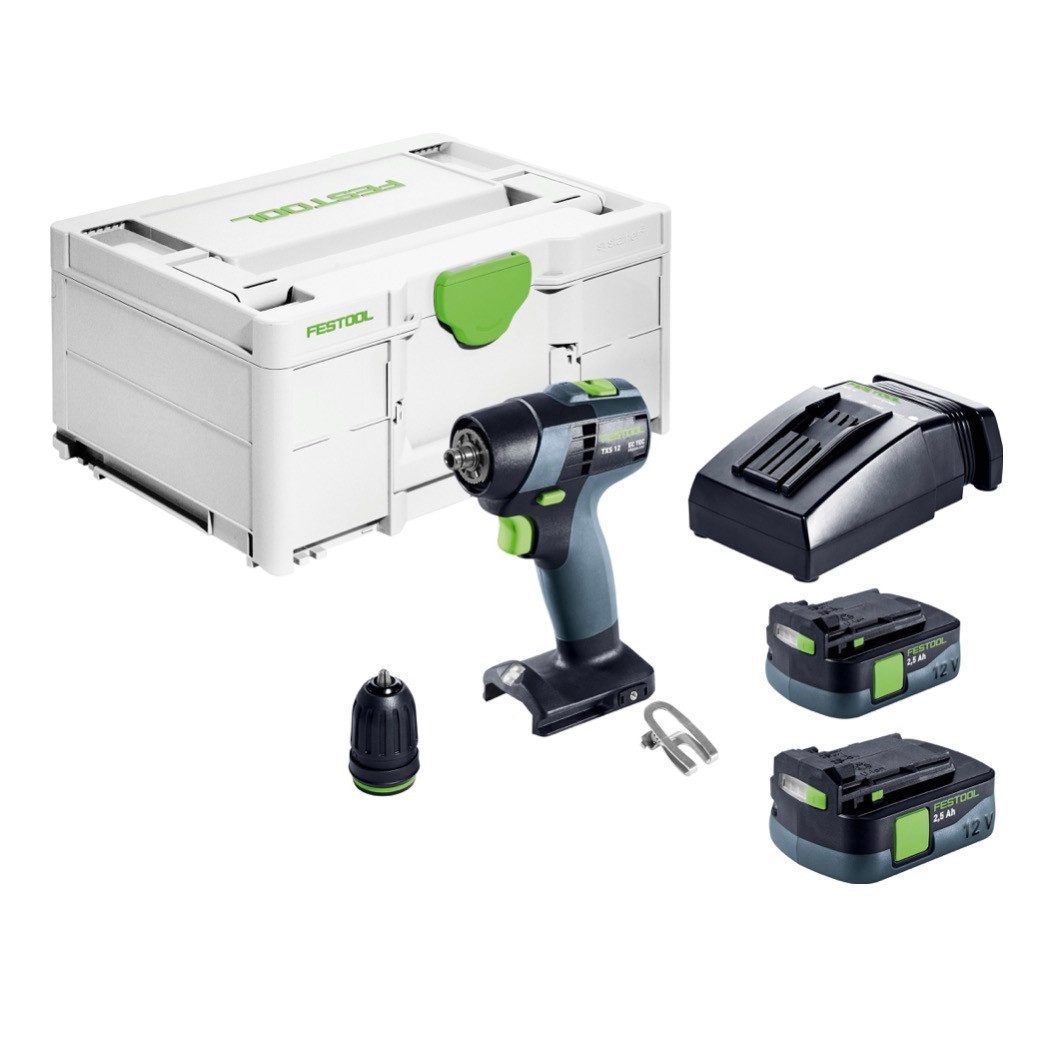 FESTOOL Akku-Schrauber TXS 12 2,5-Plus Akku Bohrschrauber 12 V 30 Nm Brushless (576873)