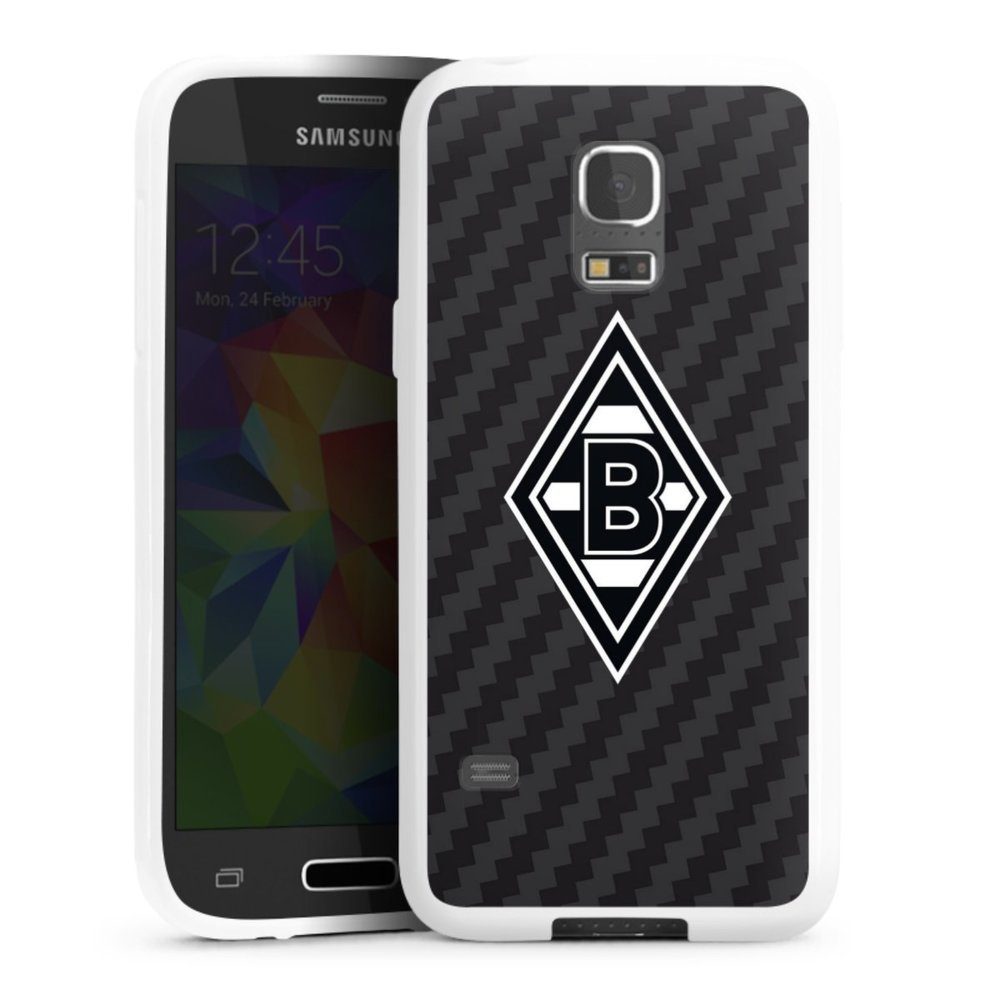 DeinDesign Handyhülle Borussia Raute Carbon, Hülle Gladbach Borussia Mönchengladbach Carbon