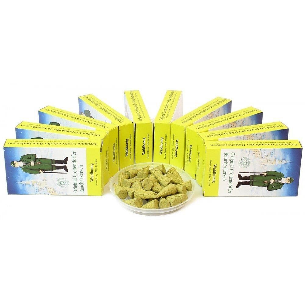 Crottendorfer Duftkerze 10 Päckchen - Waldhonig - 24er Packung