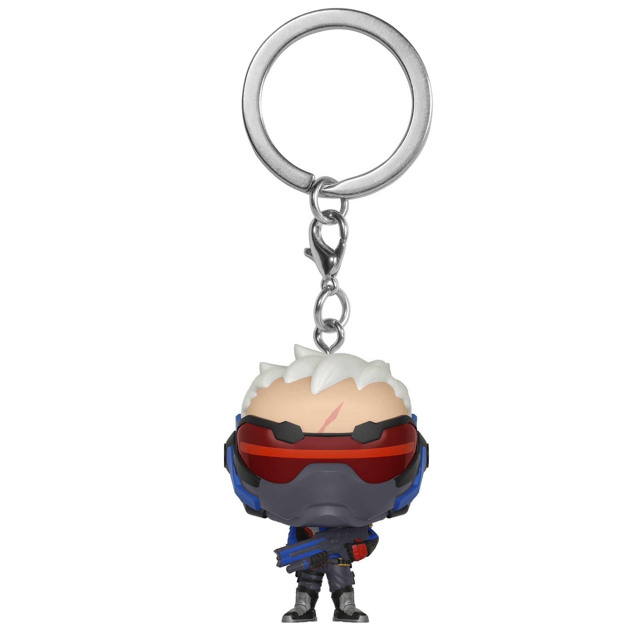 Funko Schlüsselanhänger Soldier 76 Pocket POP! Schlüsselanhänger, Angetreten! John Francis 'Jack' Morrison aka 'Soldier 76' zum Mitnehme