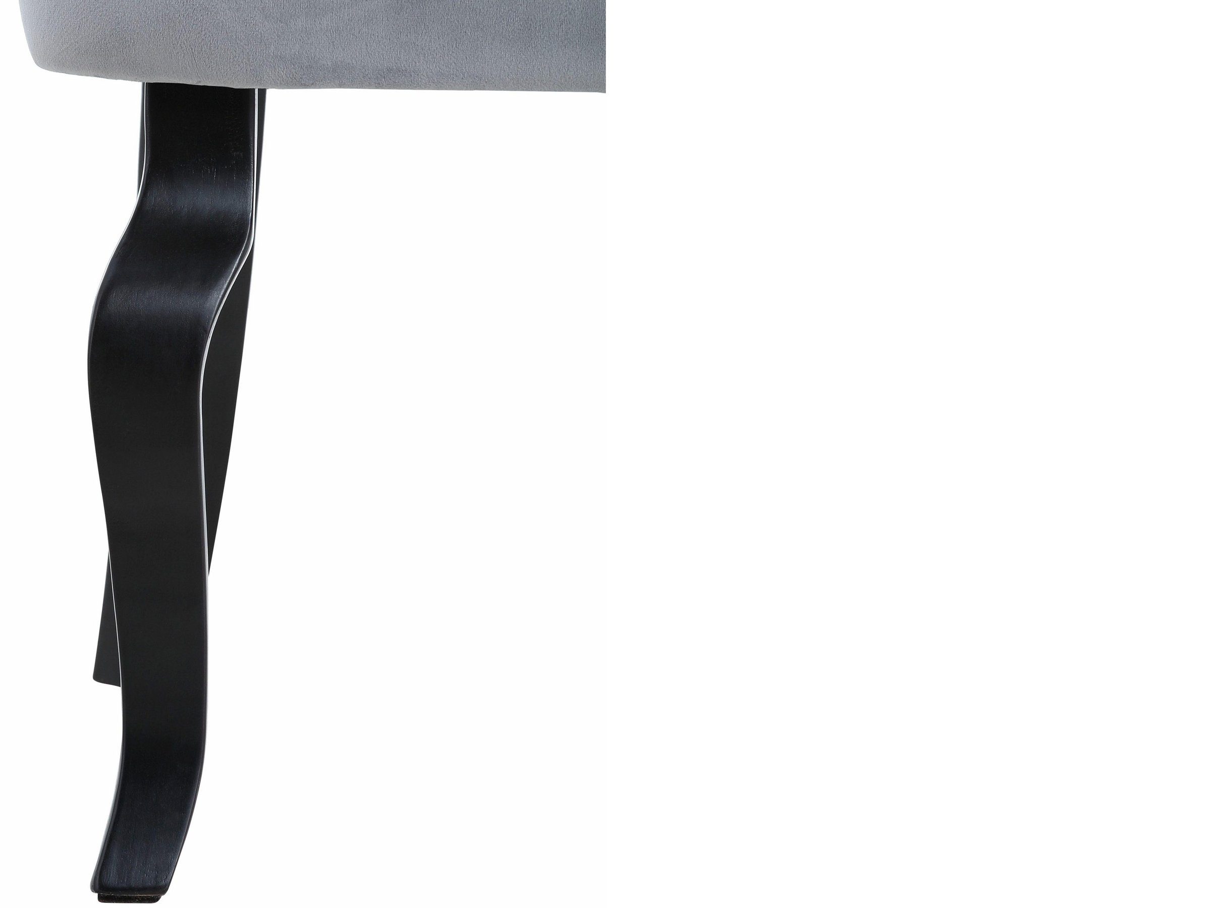loft24 Polsterstuhl Sitzhöhe Samtvelours aus grau Knopfheftung, 46 mit cm Brittany