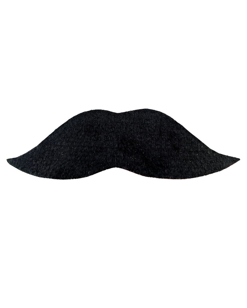 Horror-Shop Kostüm-Perücke Schwarzer Schnurrbart – Fake Moustache selbstklebe