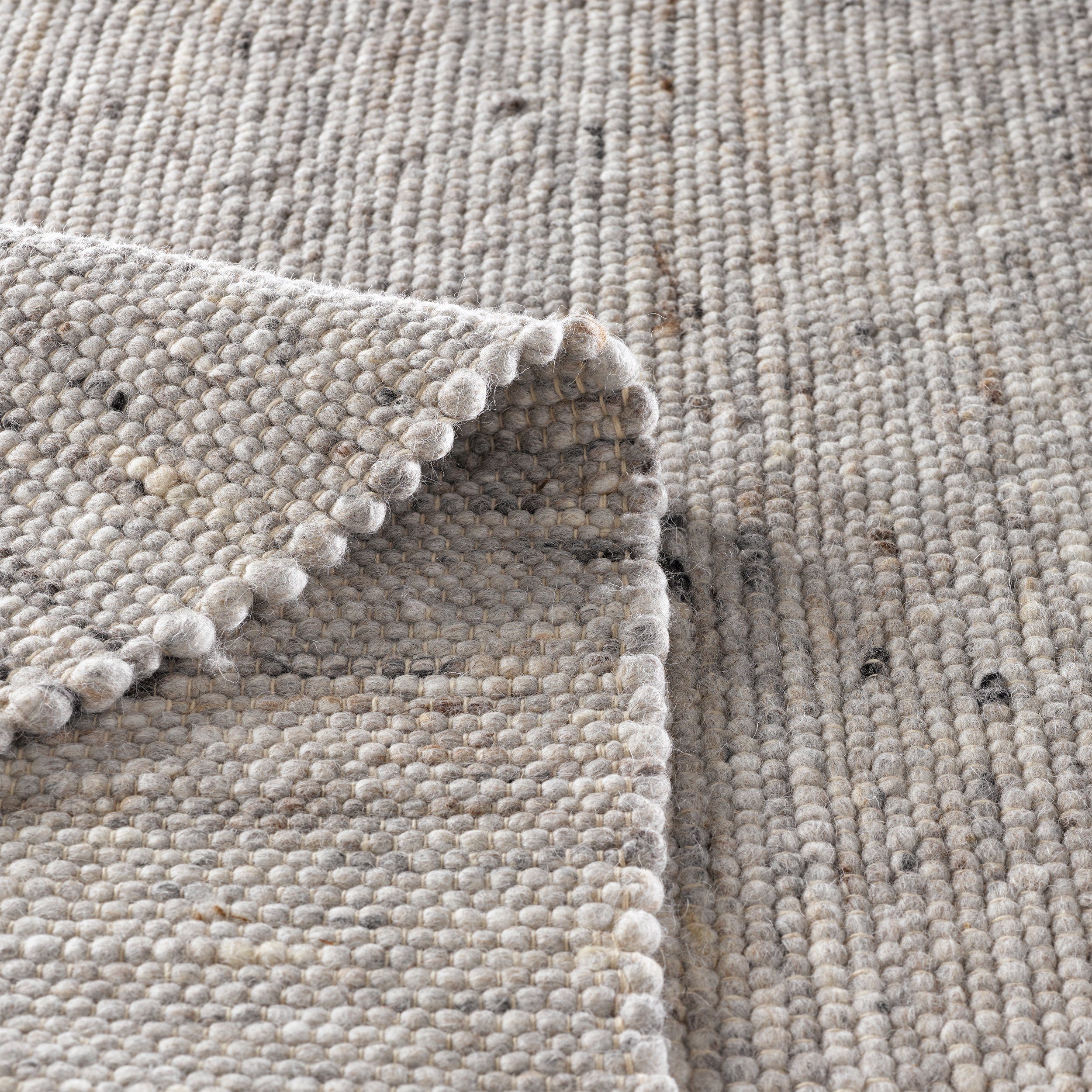 TaCa Home Wollteppich Gewalkter Handweb Woll-Teppich, günstig online kaufen