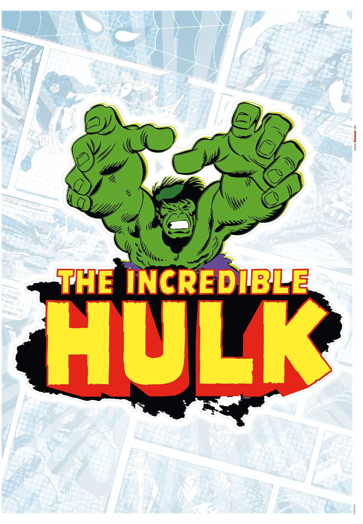 (Breite Comic cm St), 50x70 Classic (1 Wandtattoo Wandtattoo Höhe), Hulk Komar selbstklebendes x