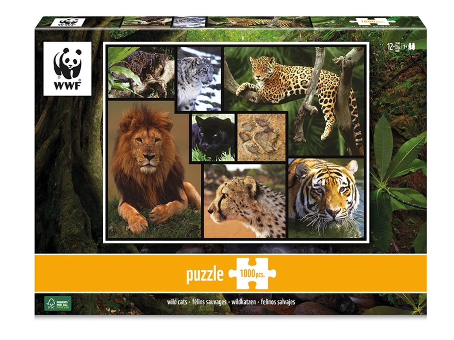 ambassador Puzzle Wildkatzen 1000 Teile, Puzzleteile