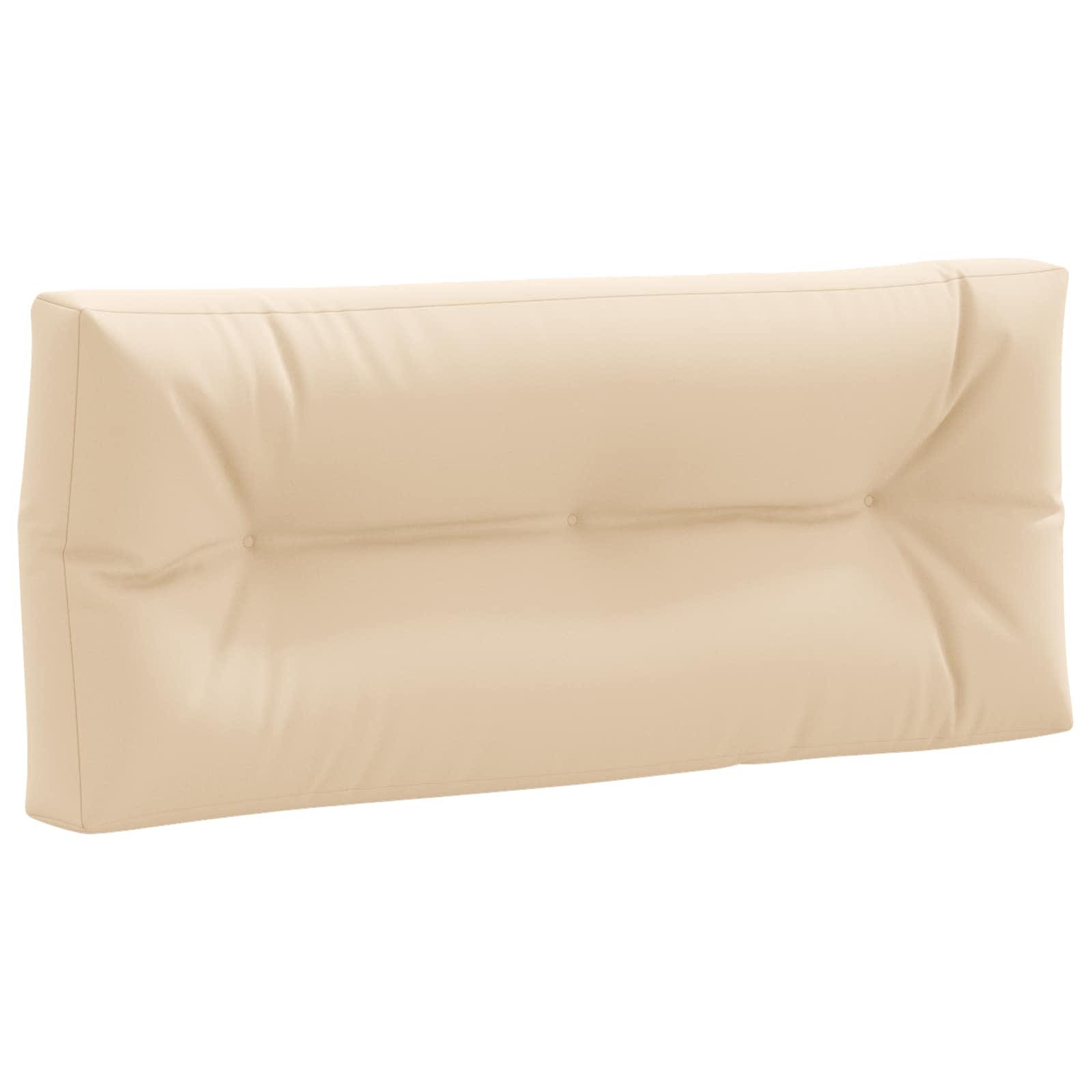 vidaXL Sitzauflage Pallet Rückenpolster VIANEN 100 % Polyester Creme, (1 St)