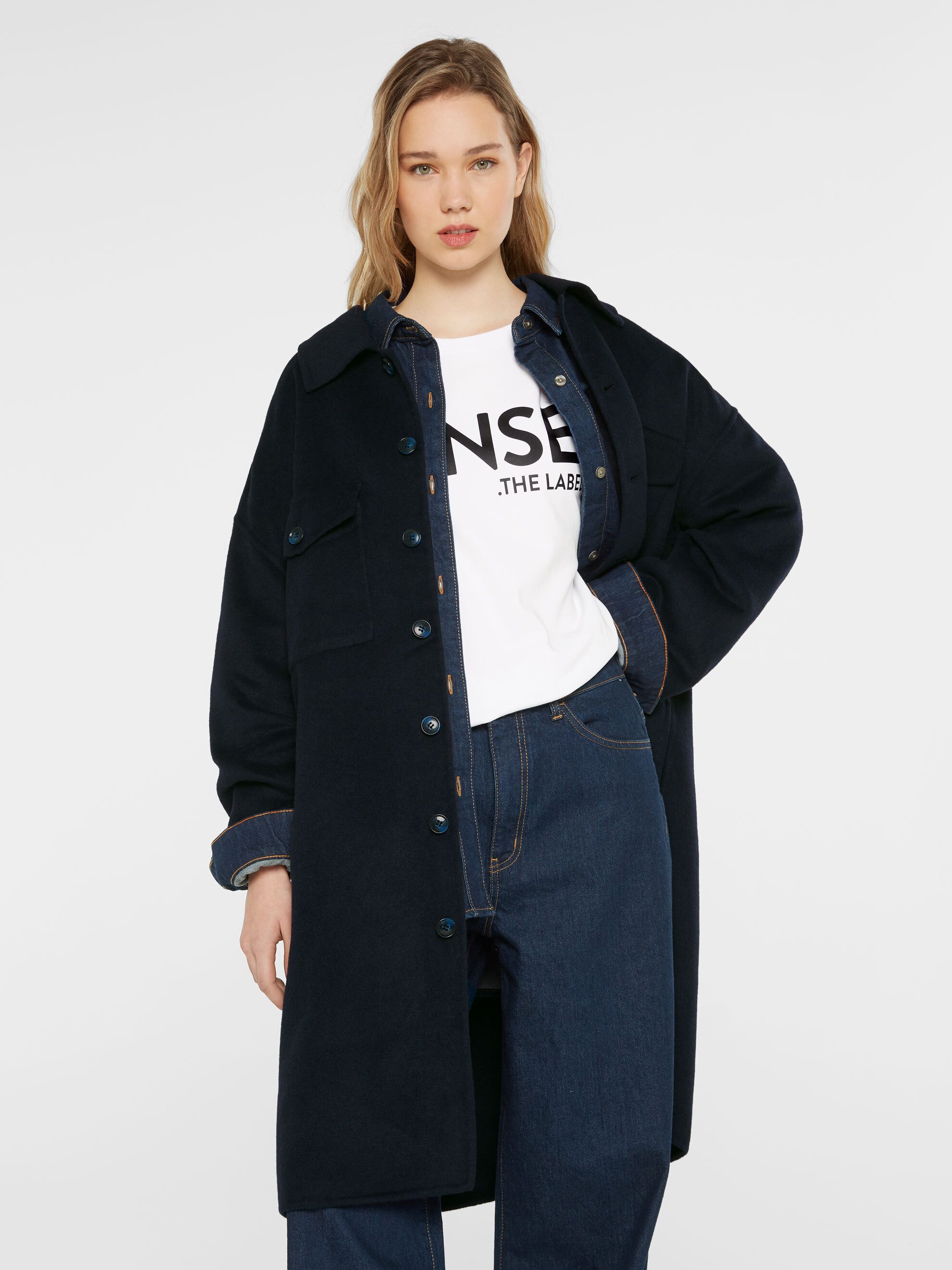 SENSES.THE LABEL Langjacke mit Brusttaschen