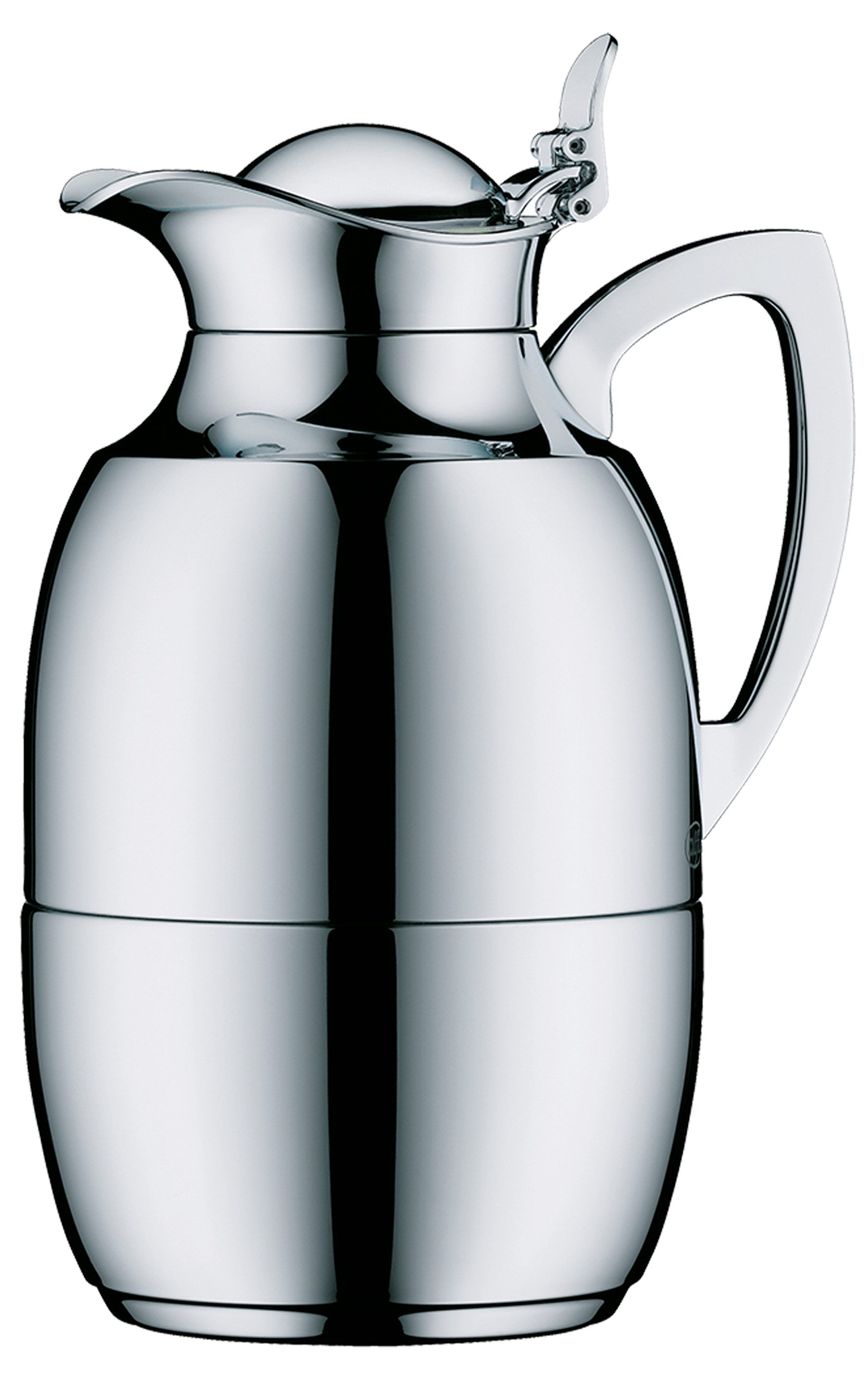 Alfi Isolierkanne JUWEL, mit Hartglaseinsatz, 1,00 l, (1-St), 12h heiß & 24 kalt, locker aufliegendes Scharnier-Deckelsystem