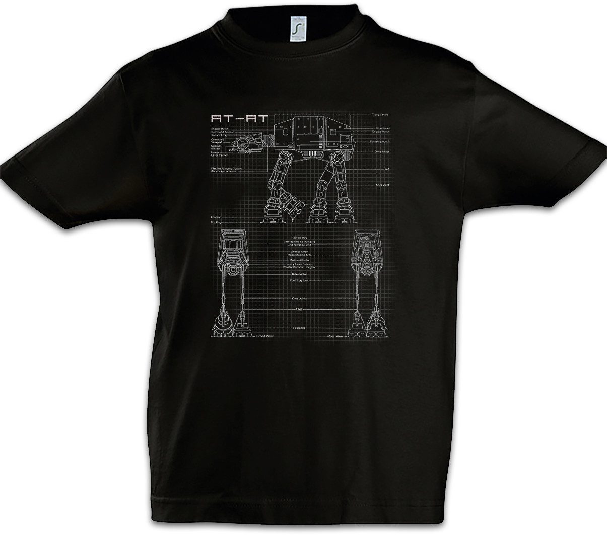 Print-Shirt Armed Transporter Blueprint Kinder T-Shirt Star Empire AT-AT Storm