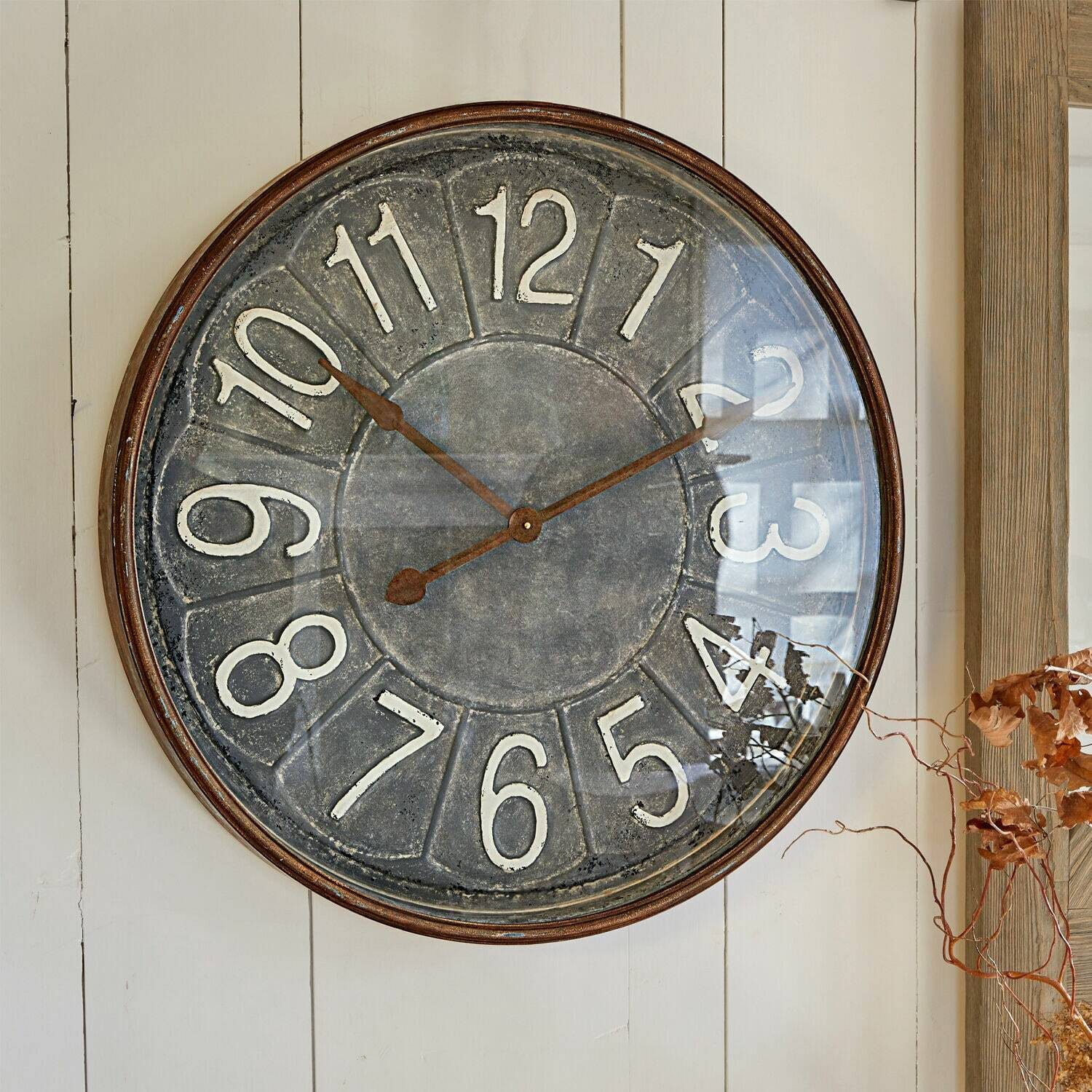 Mirabeau Wanduhr Uhr Braxton antikgrau