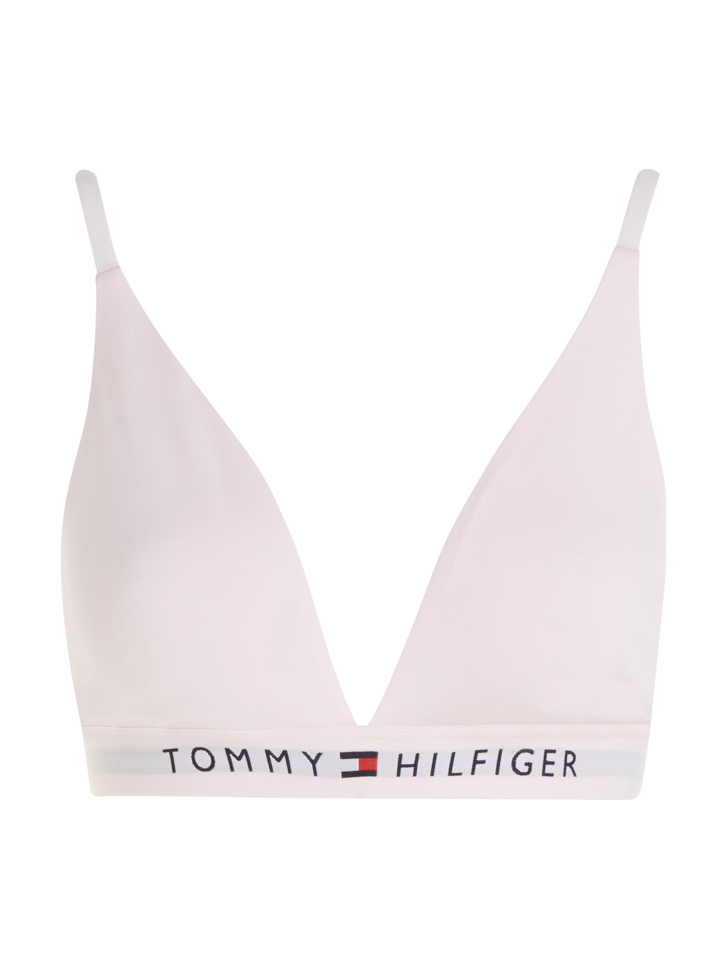 Markenlabel mit Light-Pink Tommy Hilfiger Bralette-BH Tommy UNLINED TRIANGLE Underwear Hilfiger