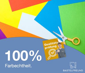 Bastelfreund® Bastelkartonpapier 100 Blatt - Pastellpapier Buntpapier 230 g/m² - A4 Kopierpapier, Papierstärke 230 g/m²