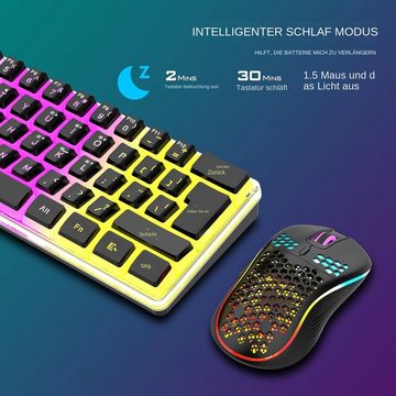yozhiqu Staub- und wasserdichte RGB-Gaming-Green-Axis-Tastatur mit 104 Tasten Gaming-Tastatur