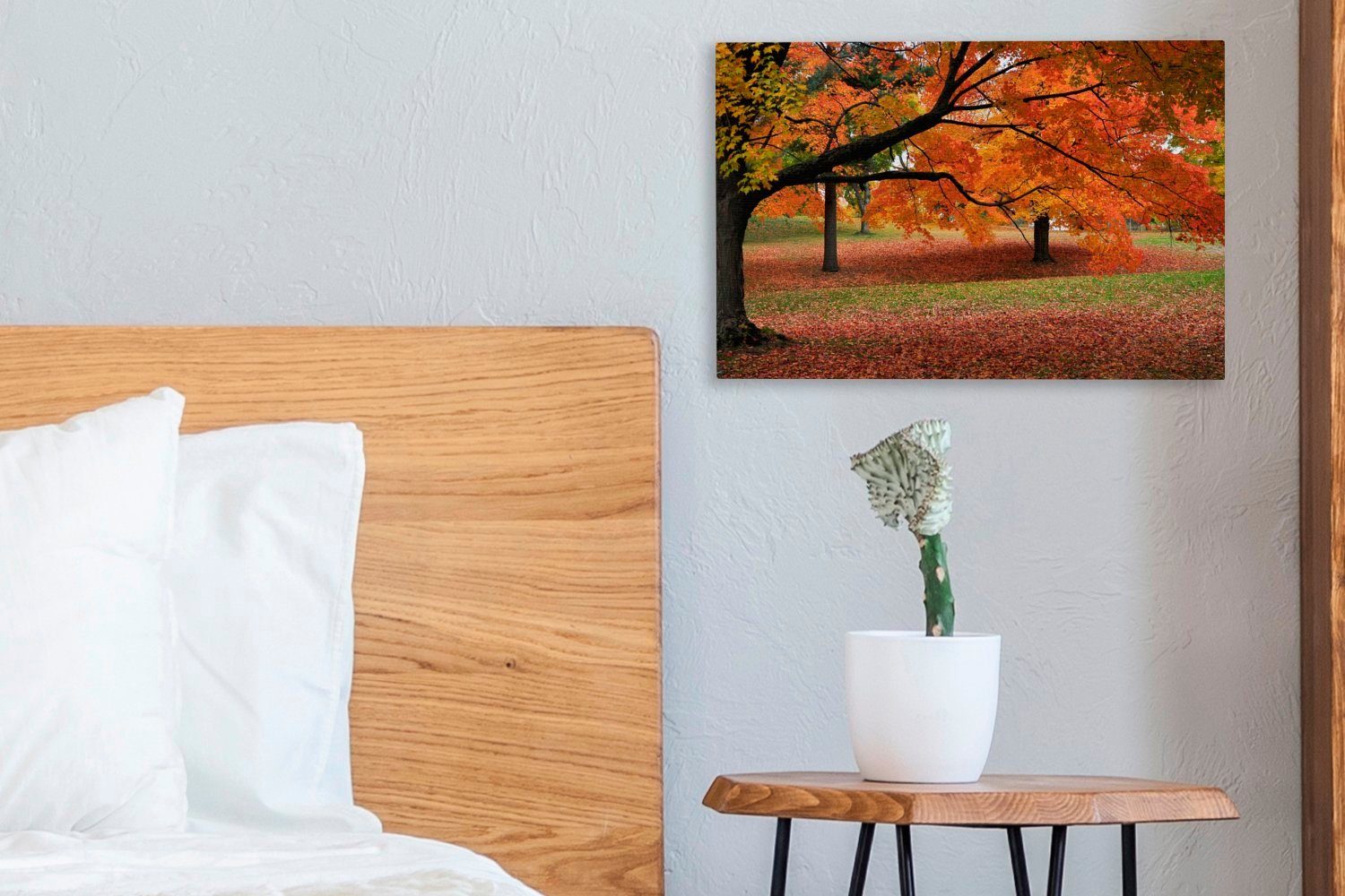 Orange Leinwandbilder, Aufhängefertig, Boom Leinwandbild - OneMillionCanvasses® Wandbild (1 cm England, St), 30x20 Wanddeko, -