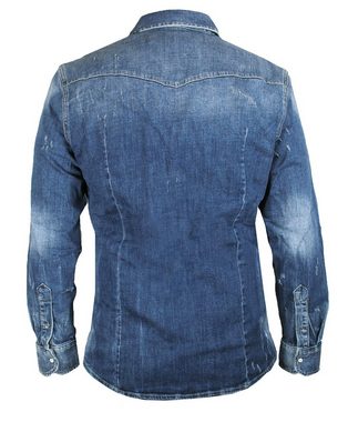 Goldgarn Jeanshemd Herren Slim Fit Stretch-Denim