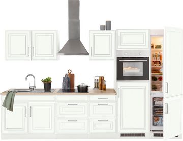 HELD MÖBEL Küchenzeile Stockholm, Breite 330 cm, mit hochwertigen MDF Fronten im Landhaus-Stil