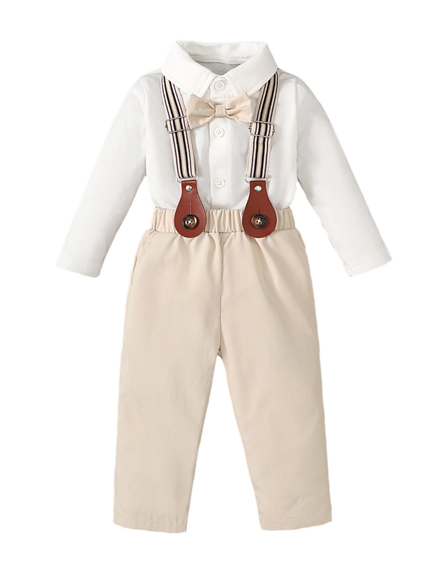 für Hose Jungen und Anzug Lapastyle Oberteil Baby (2-tlg) Lässiges Anzug aus langärmligem