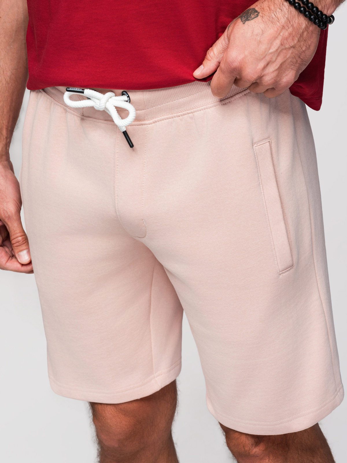 OMBRE Sweatshorts Herrenshorts aus Strick mit Kordelzug in der Taille und Taschen