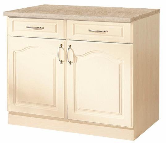 wiho Küchen Unterschrank "Linz" 100 cm breit, in Landhaus-Optik günstig online kaufen