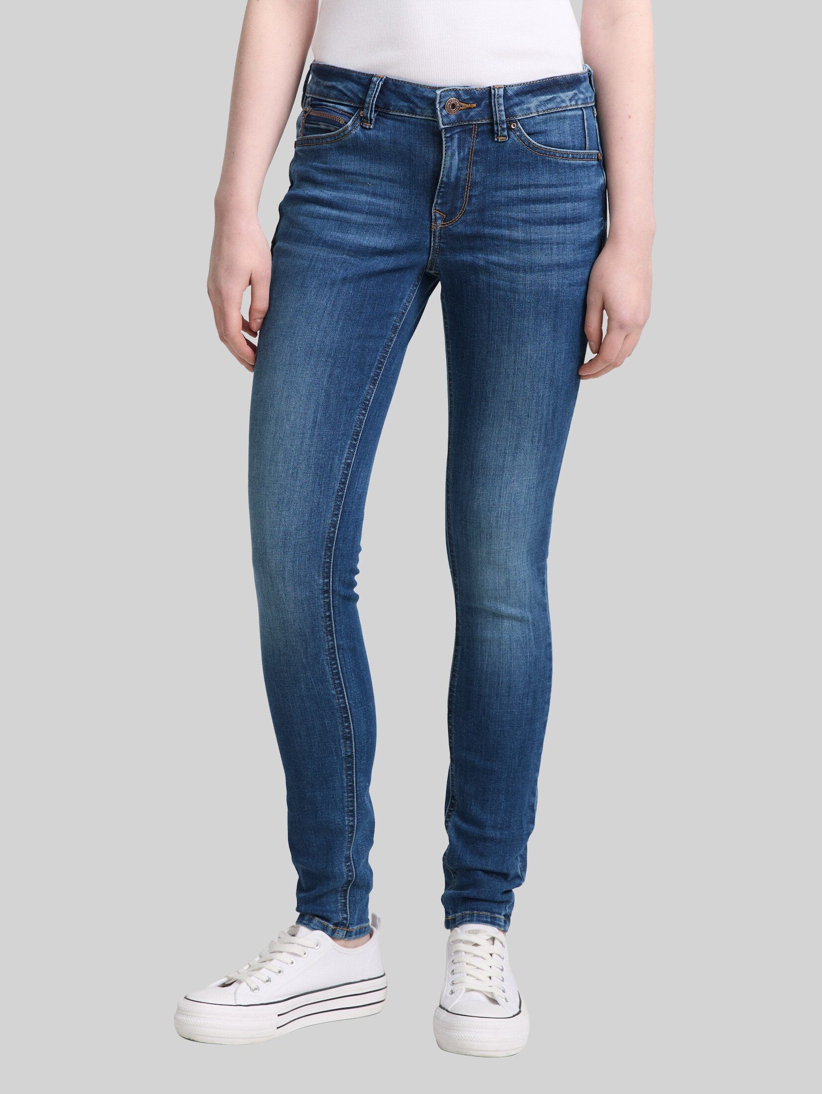 Clean Mid Stone Blue Denim