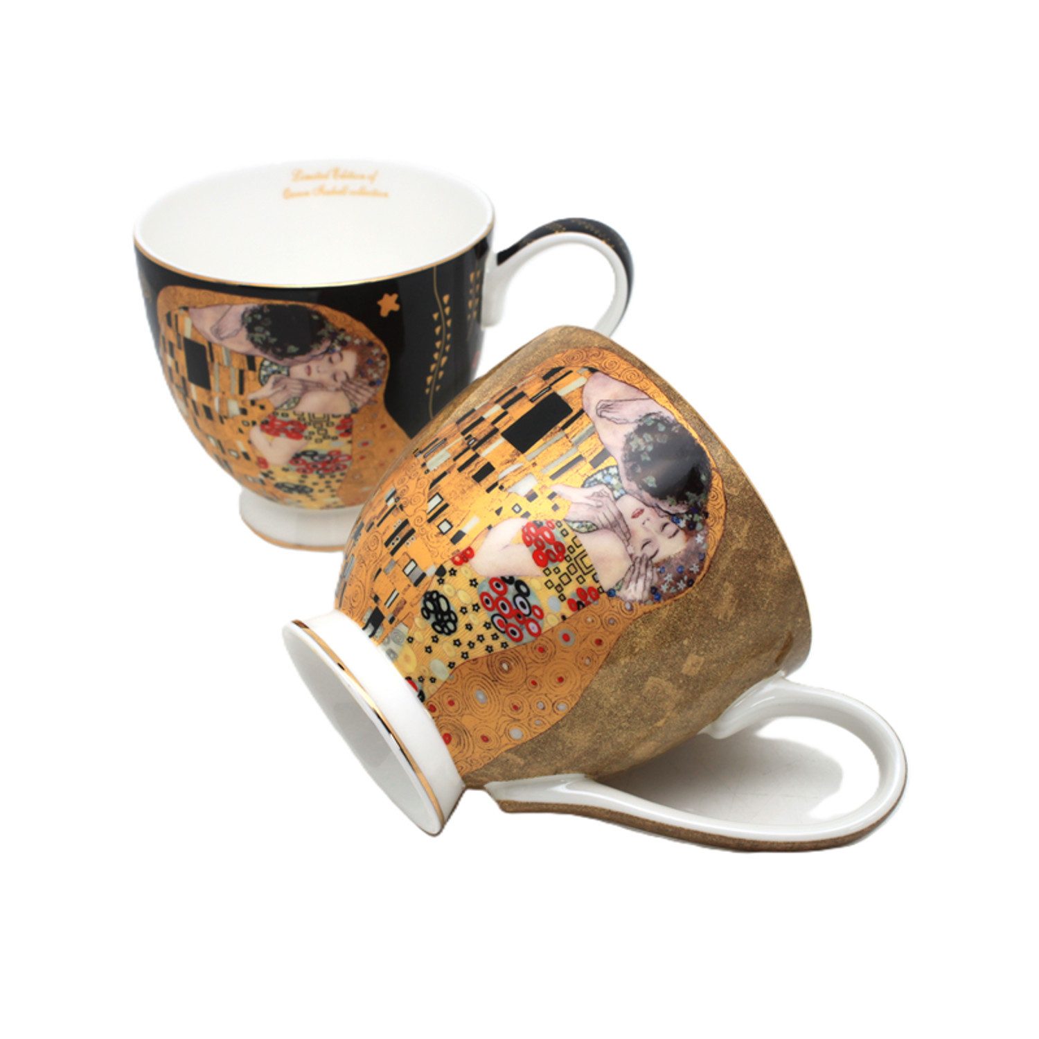 Queen Isabell Becher Gustav Klimt Der Kuss Becher 2 Stück, Porzellan