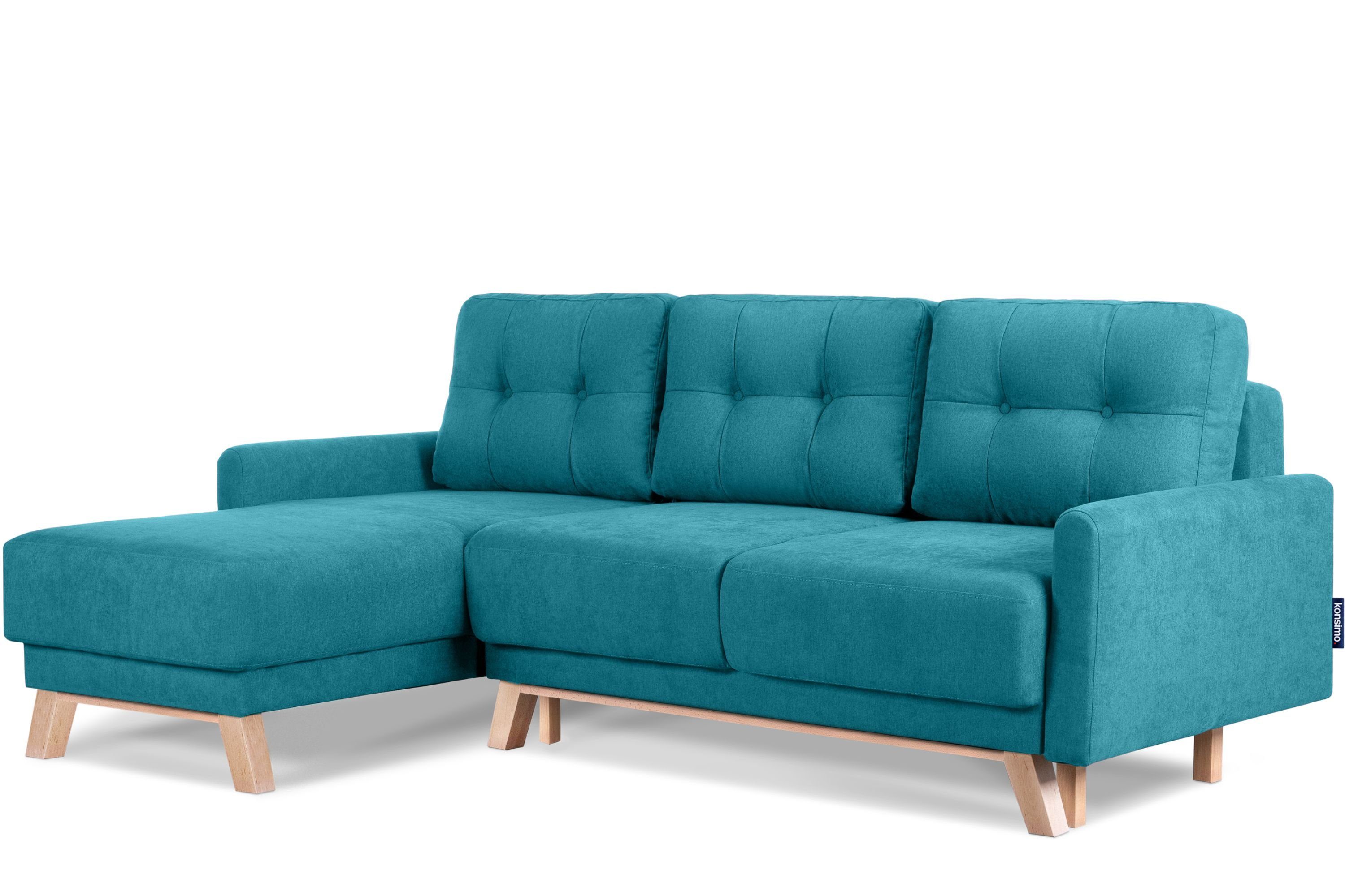 KONSIMO® Ecksofa VISNA rechts/links, ausziehbar Liegfläche 205x150