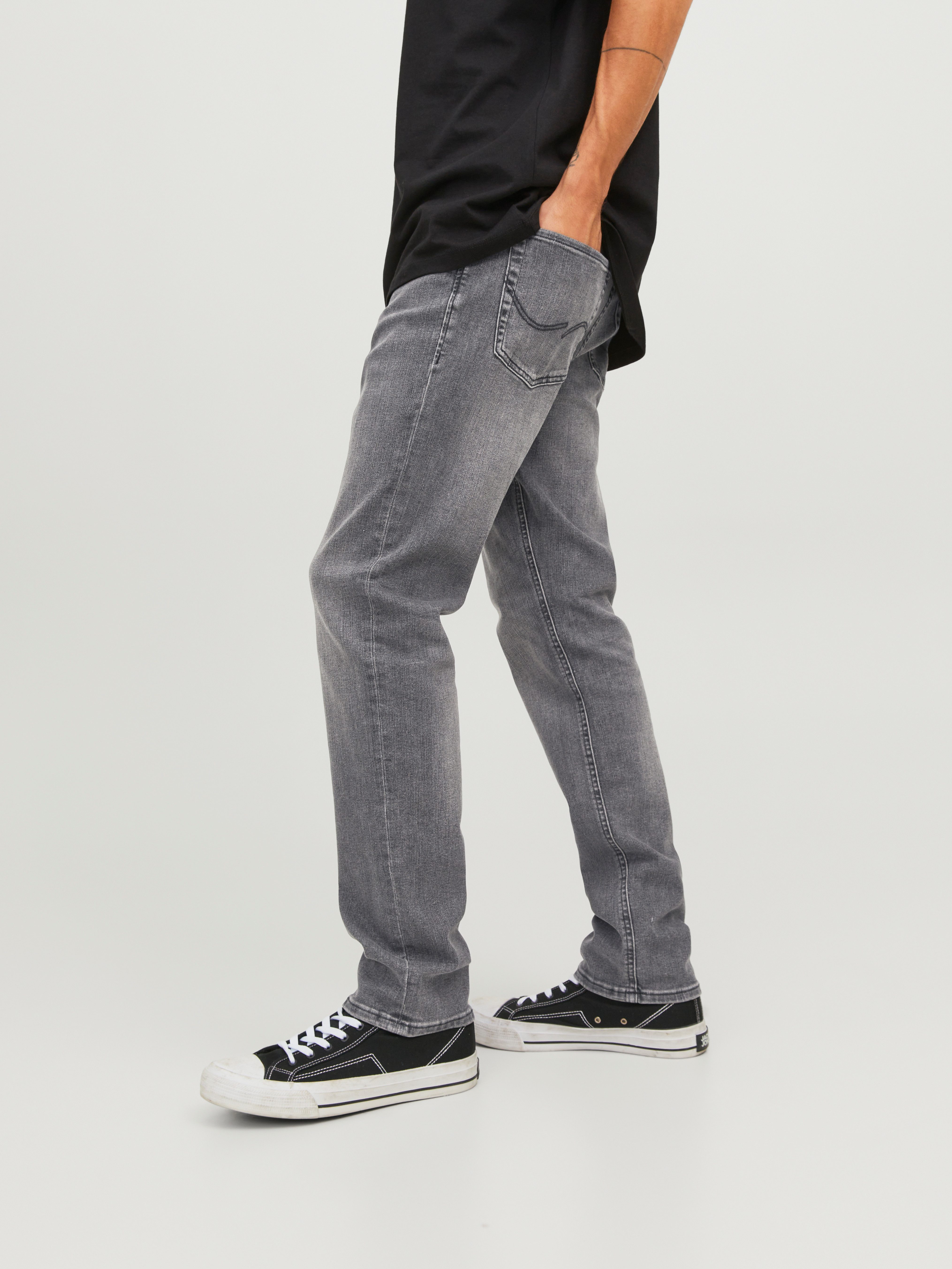 Jack & Jones Slim-fit-Jeans JJIGLENN mit Used-Look und Stretchkomfort Abriebeffekte, modisch, slim fit, Baumwollmischung