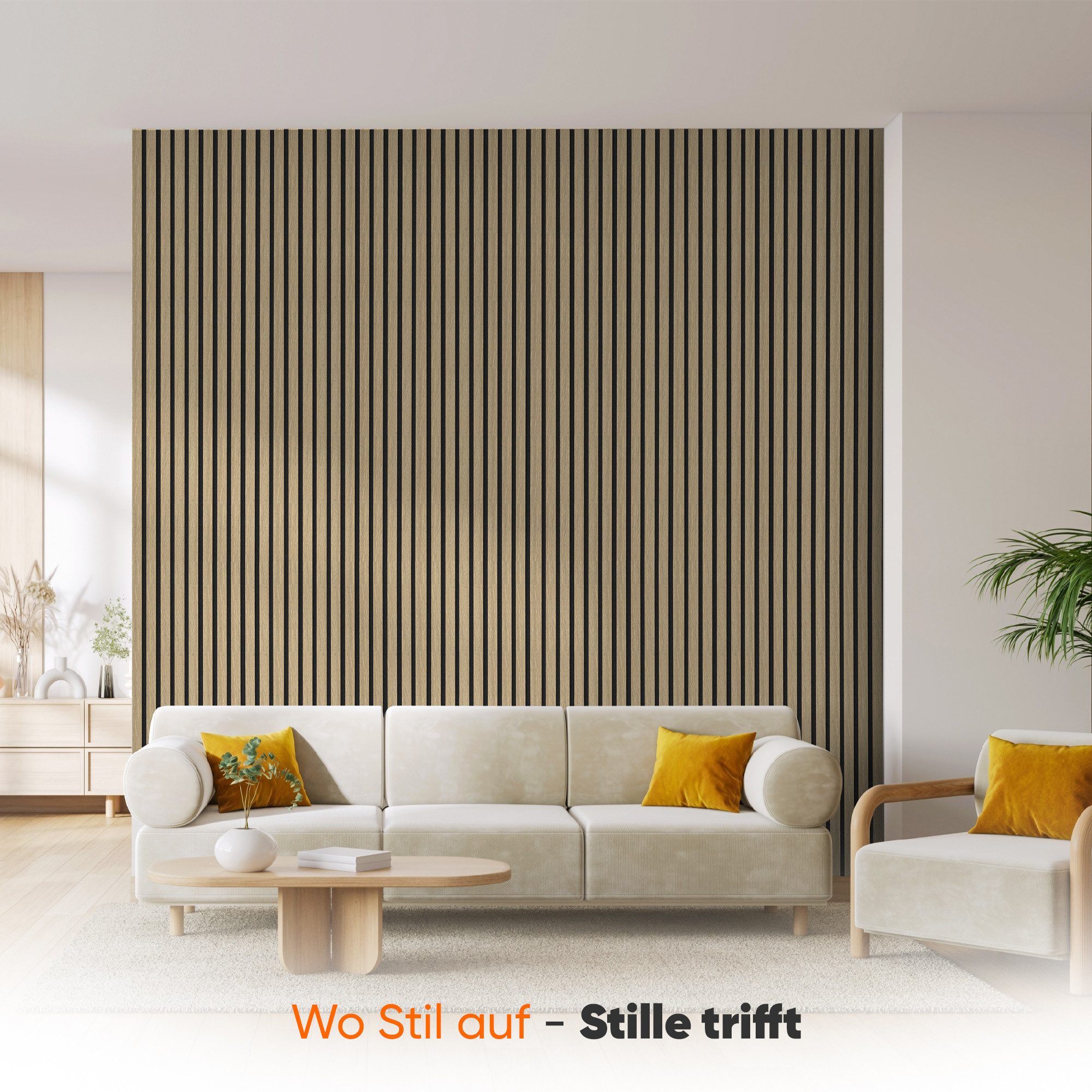 IZODEKOR 3D Wandpaneel Akustikpaneele in Holzoptik mit Filz – Schalldämmung & Raumakustik, BxL: 60x120 cm, 0,72 qm, (Set, Akustikpaneele als Set) schallabsorbie – Bild 2 von 5
