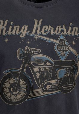 KingKerosin Print-Shirt Ace Racer (1-tlg) Acid Washed