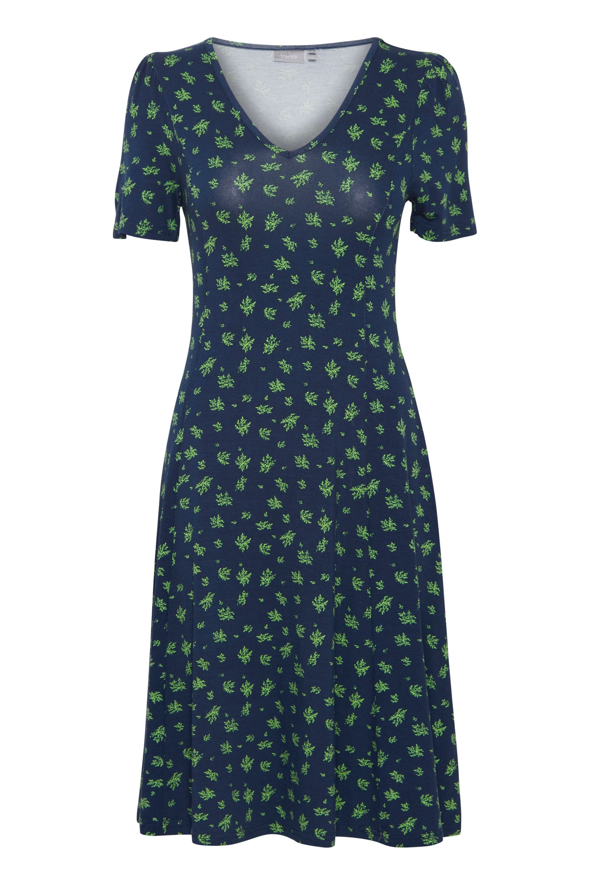 fransa Jerseykleid 1 FRFEDOT Fransa flowers Dress Navy with Blazer