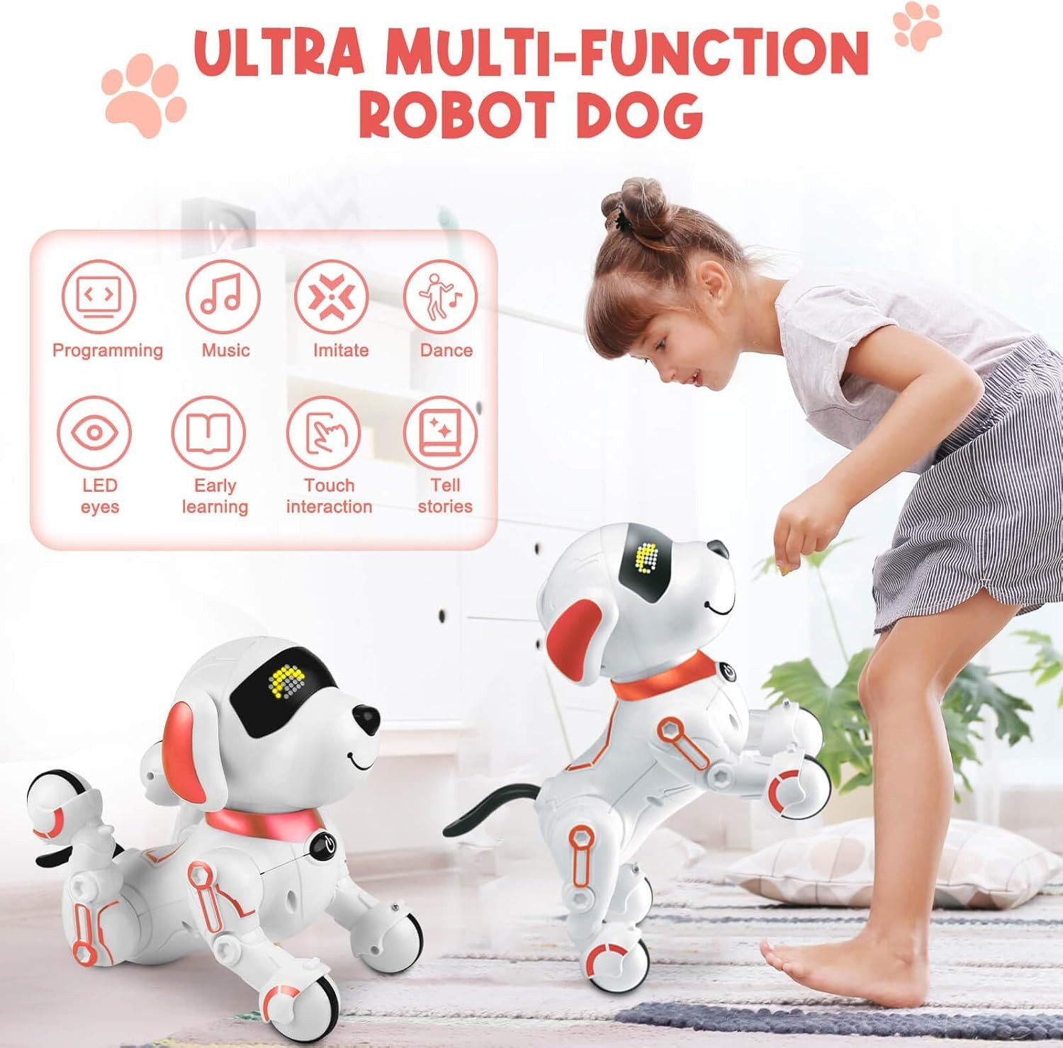 LA CUTE RC-Roboter Roboterhund mit Sprachsteuerung, Touch-Funktion, Musik. günstig online kaufen
