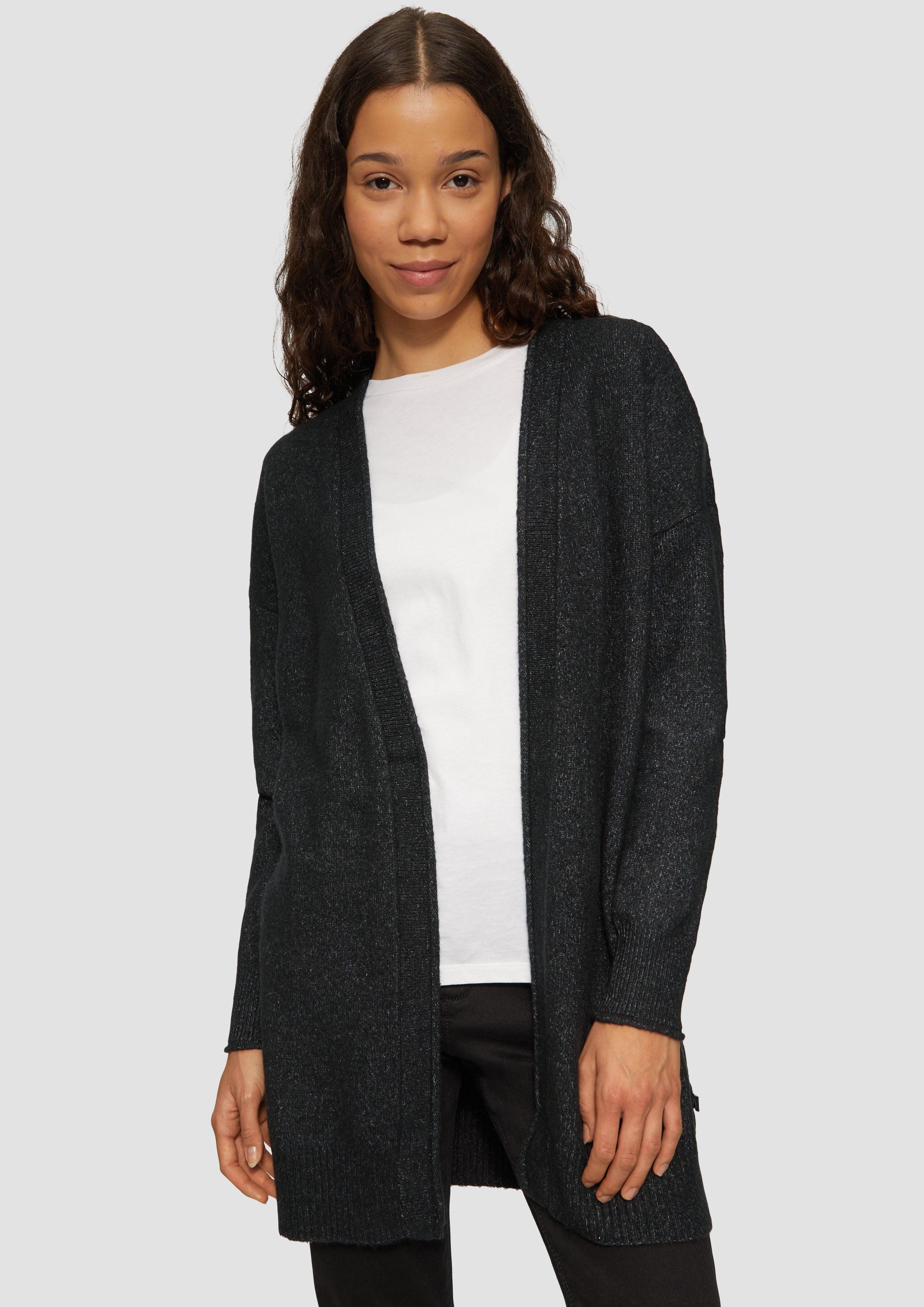 QS Funktionsjacke Weiche Strickjacke mit Rollkante günstig online kaufen