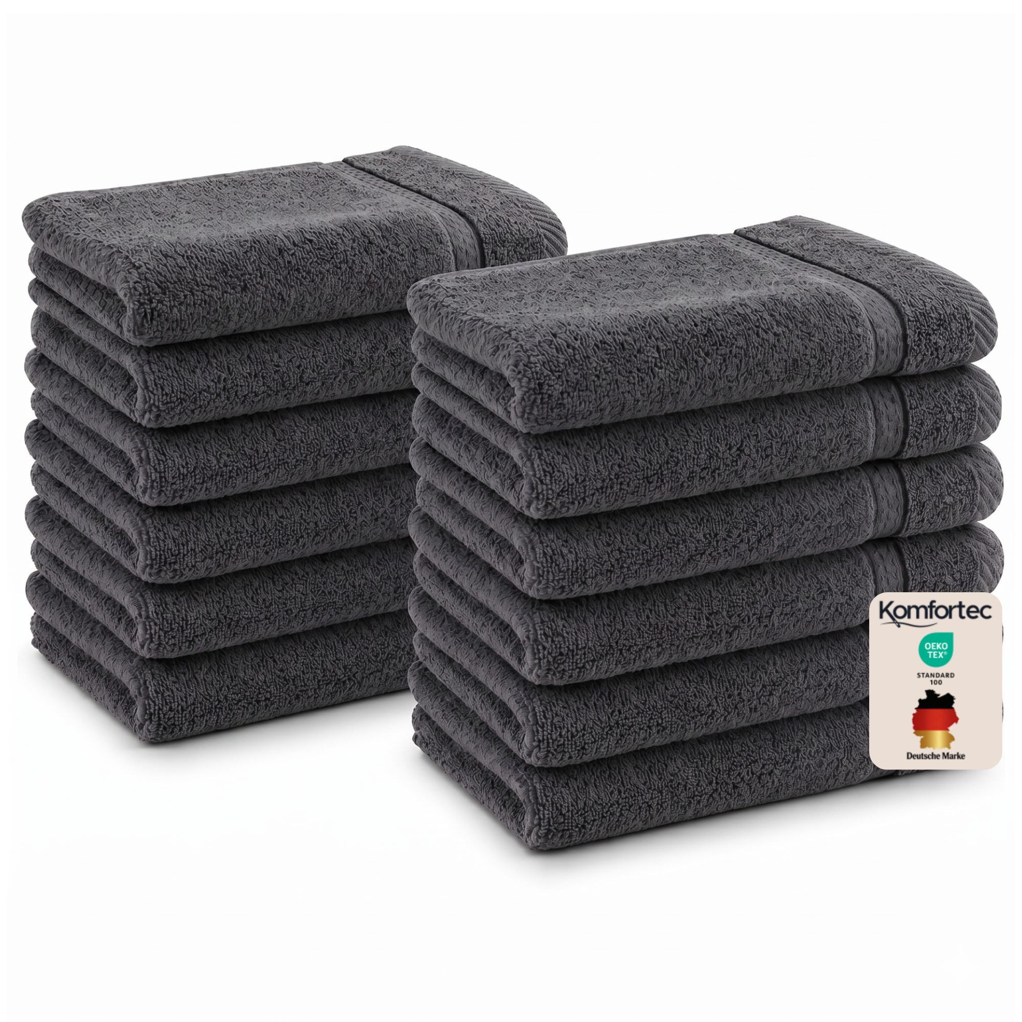 Komfortec Gästehandtücher Set aus 100% Baumwolle, (12-St)